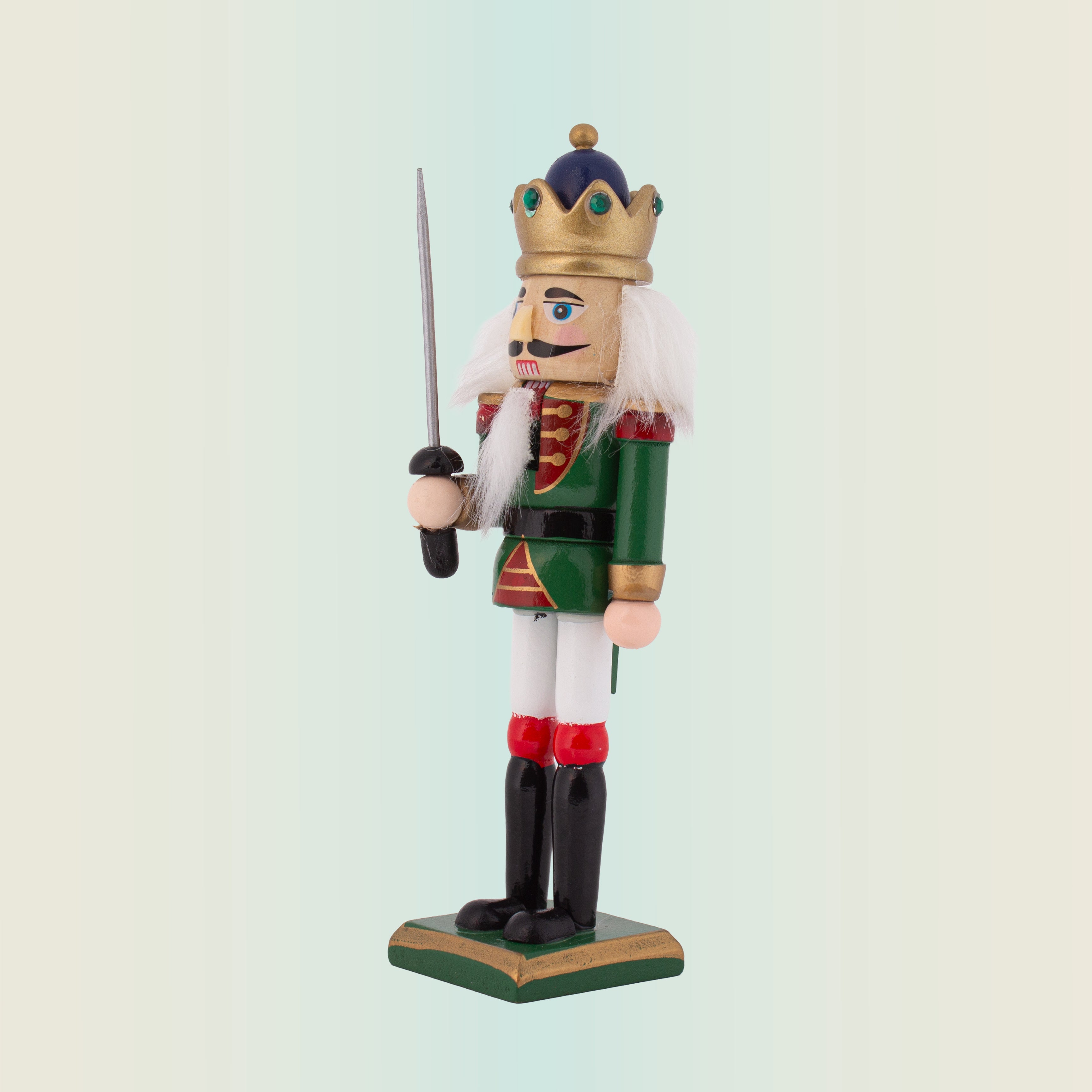Nutcracker Soldier Ornament Green 7inch X 2inch 1pc Box