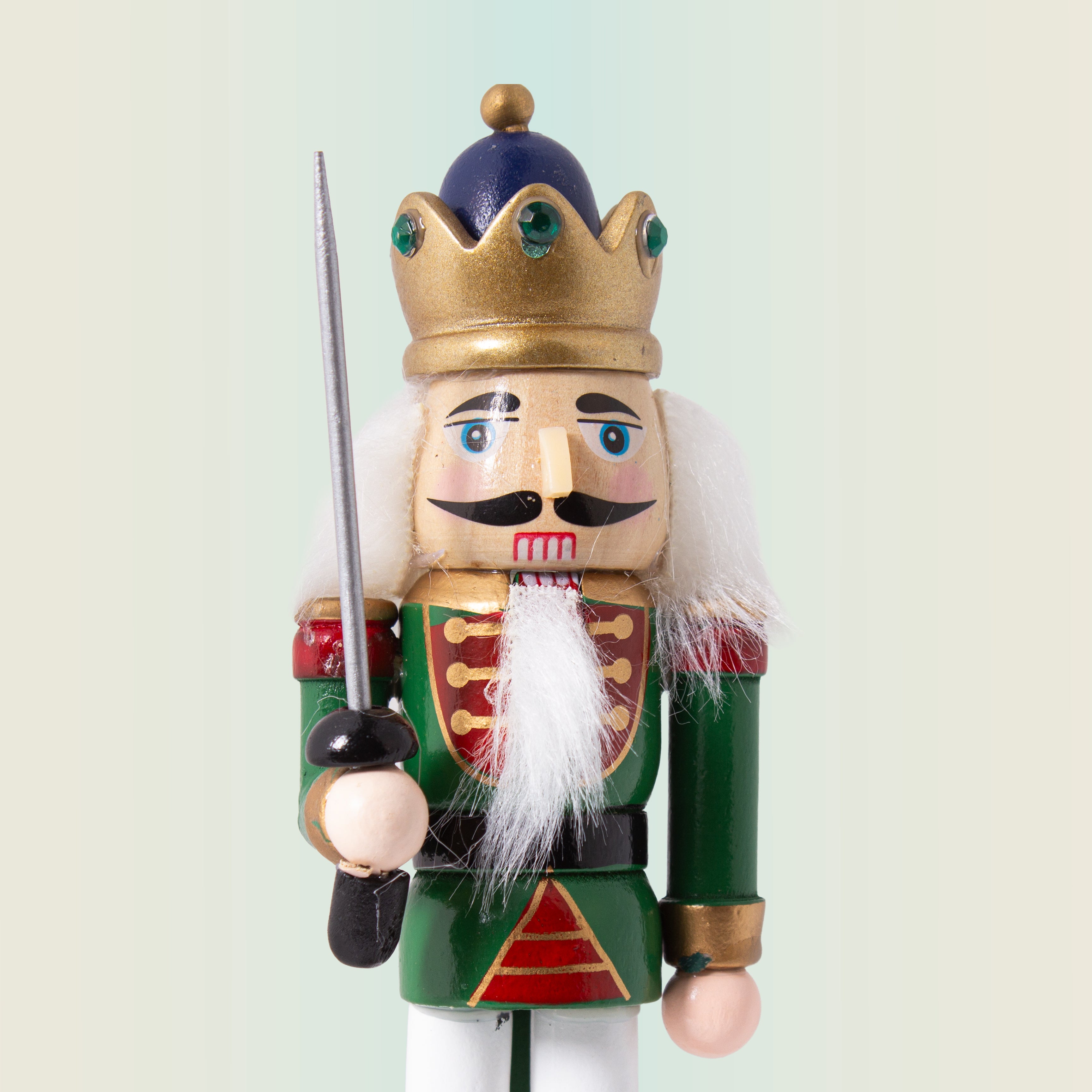 Nutcracker Soldier Ornament Green 7inch X 2inch 1pc Box