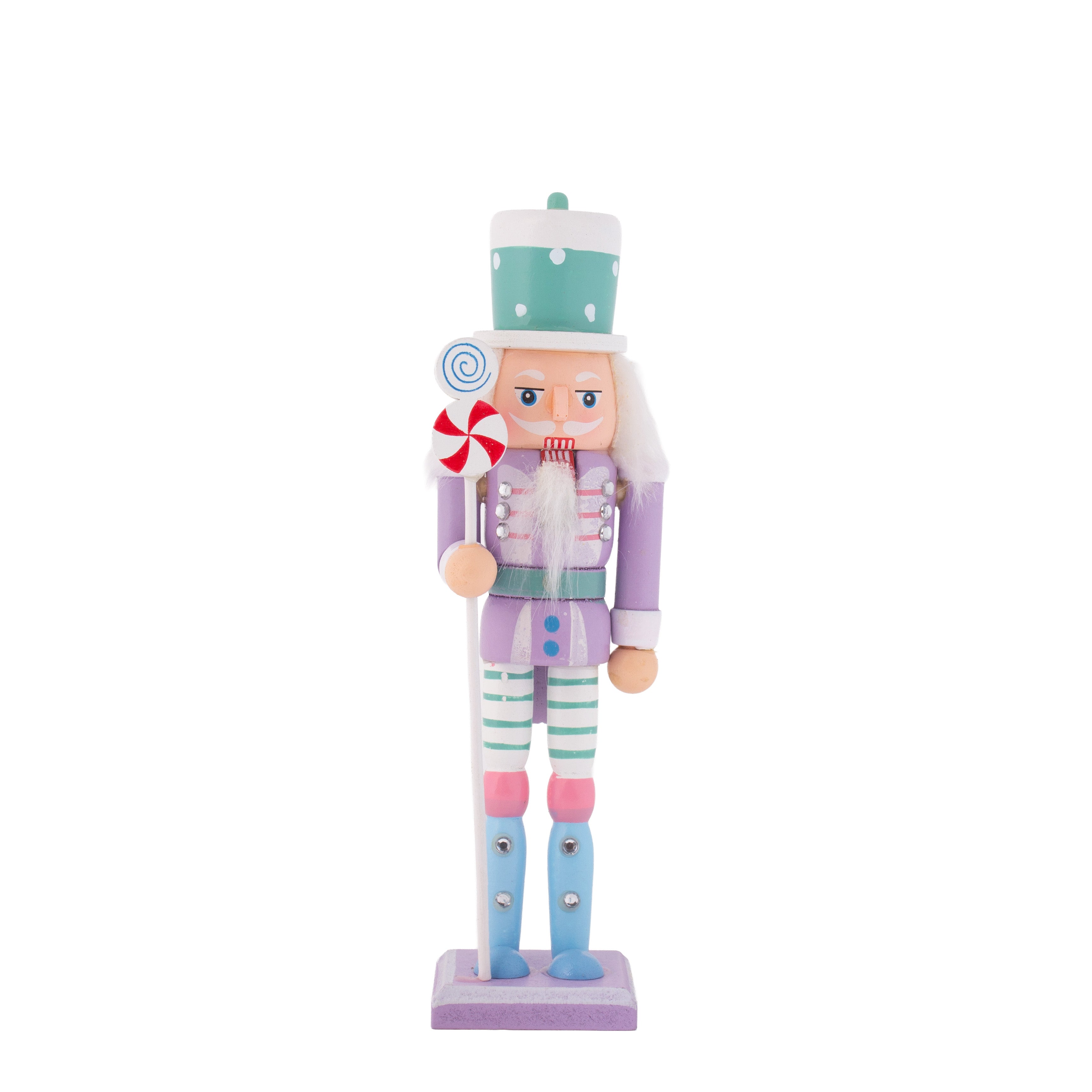 Nutcracker Soldier Ornament Pastel Purple 7inch X 2inch 1pc Box