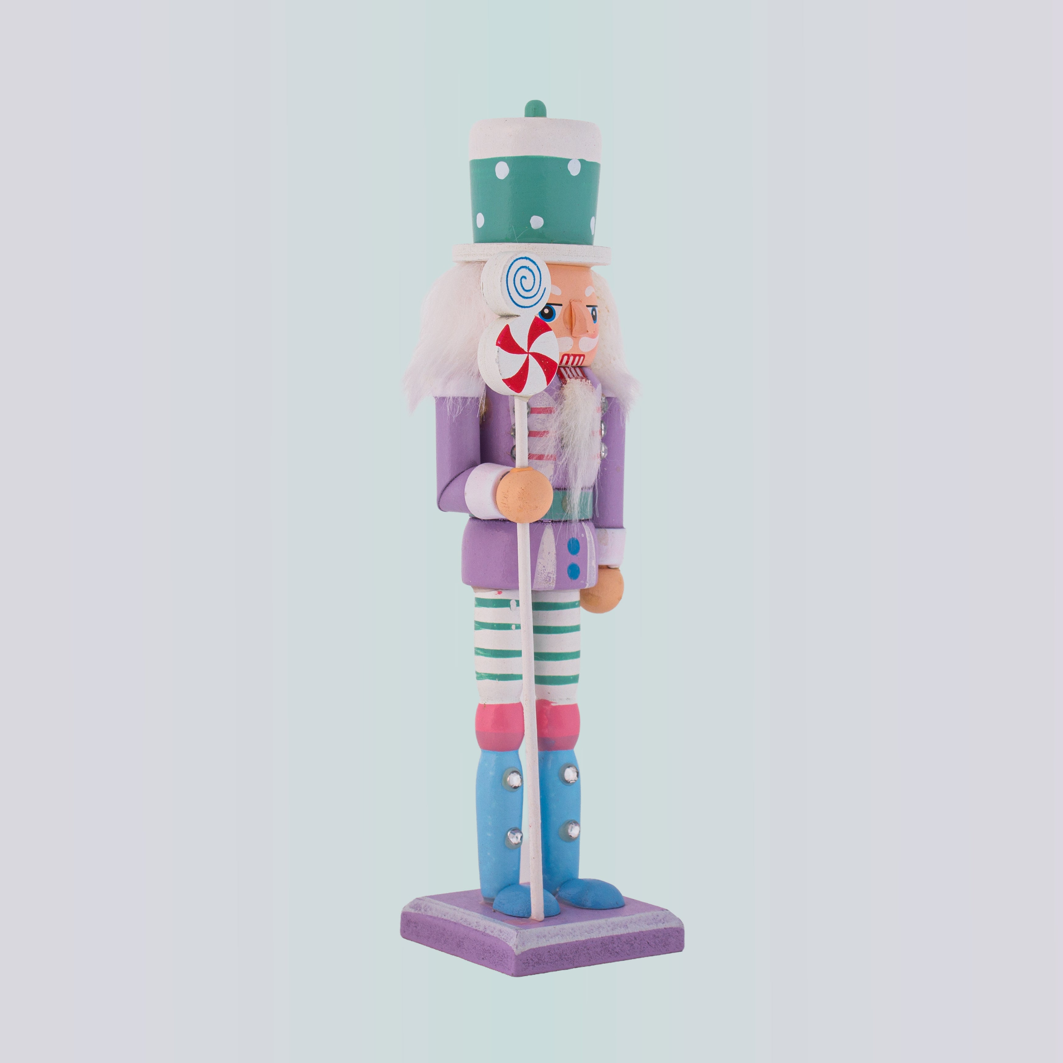 Nutcracker Soldier Ornament Pastel Purple 7inch X 2inch 1pc Box
