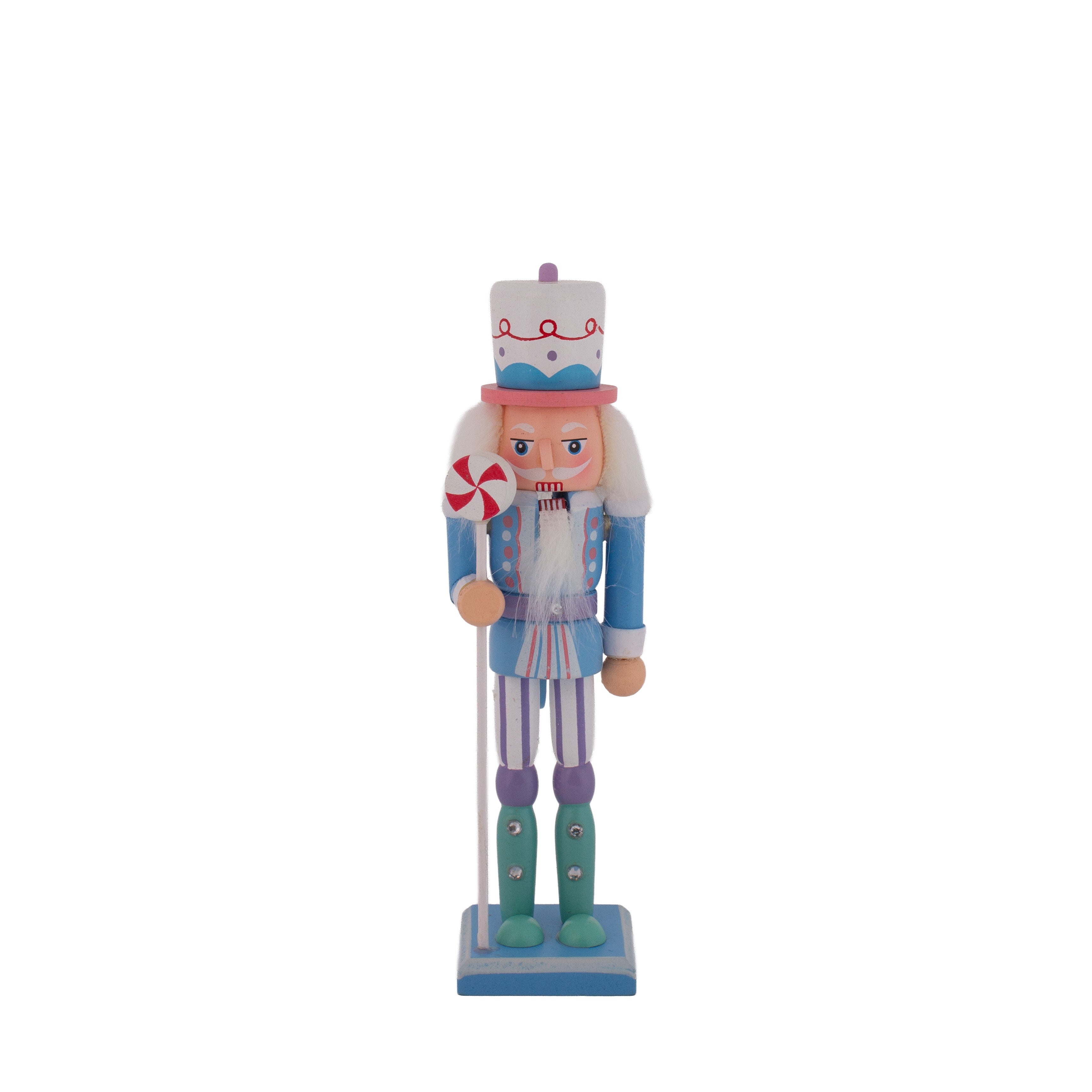 Nutcracker Soldier Ornament Pastel Blue 7inch X 2inch 1pc Box