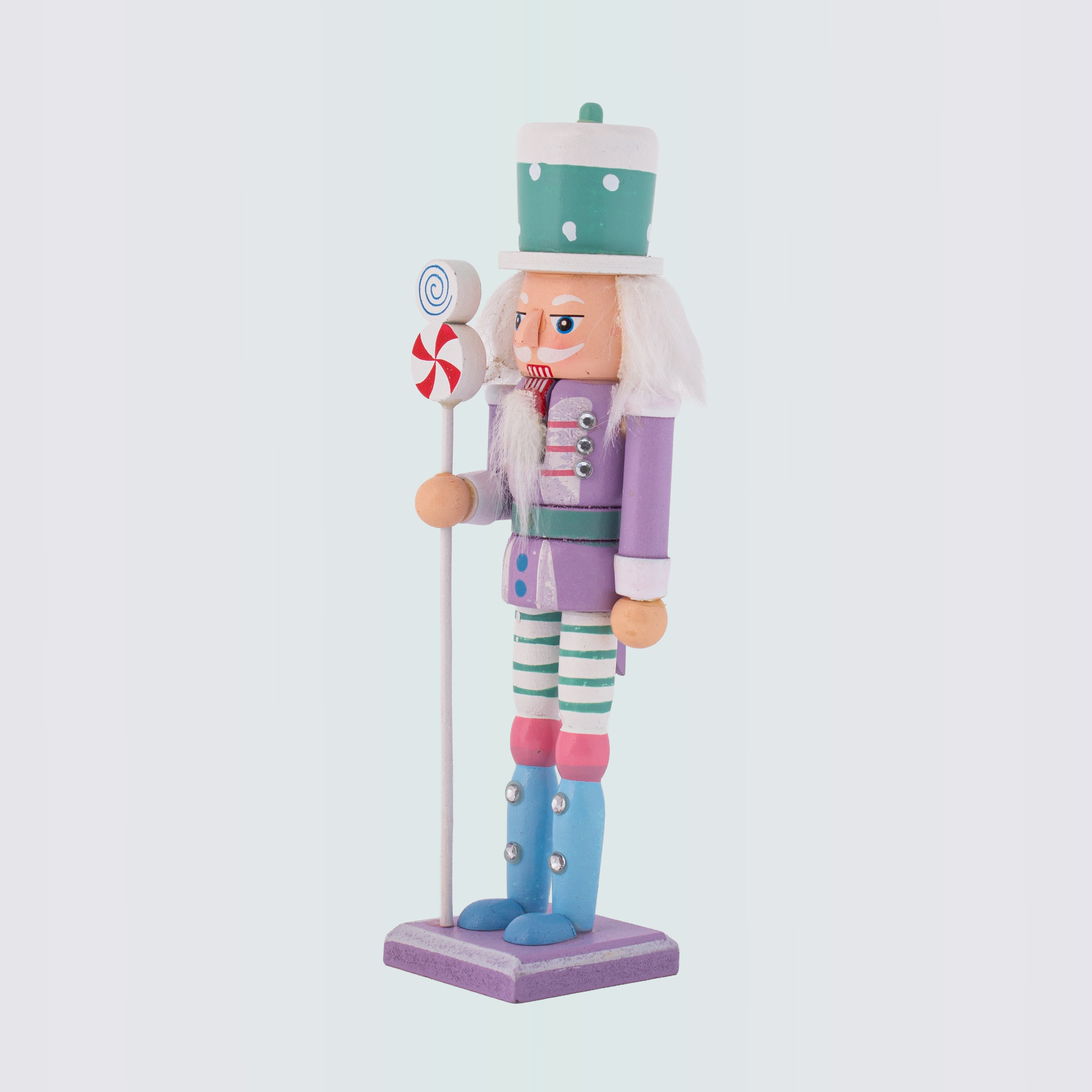 Nutcracker Soldier Ornament Pastel Purple 7inch X 2inch 1pc Box