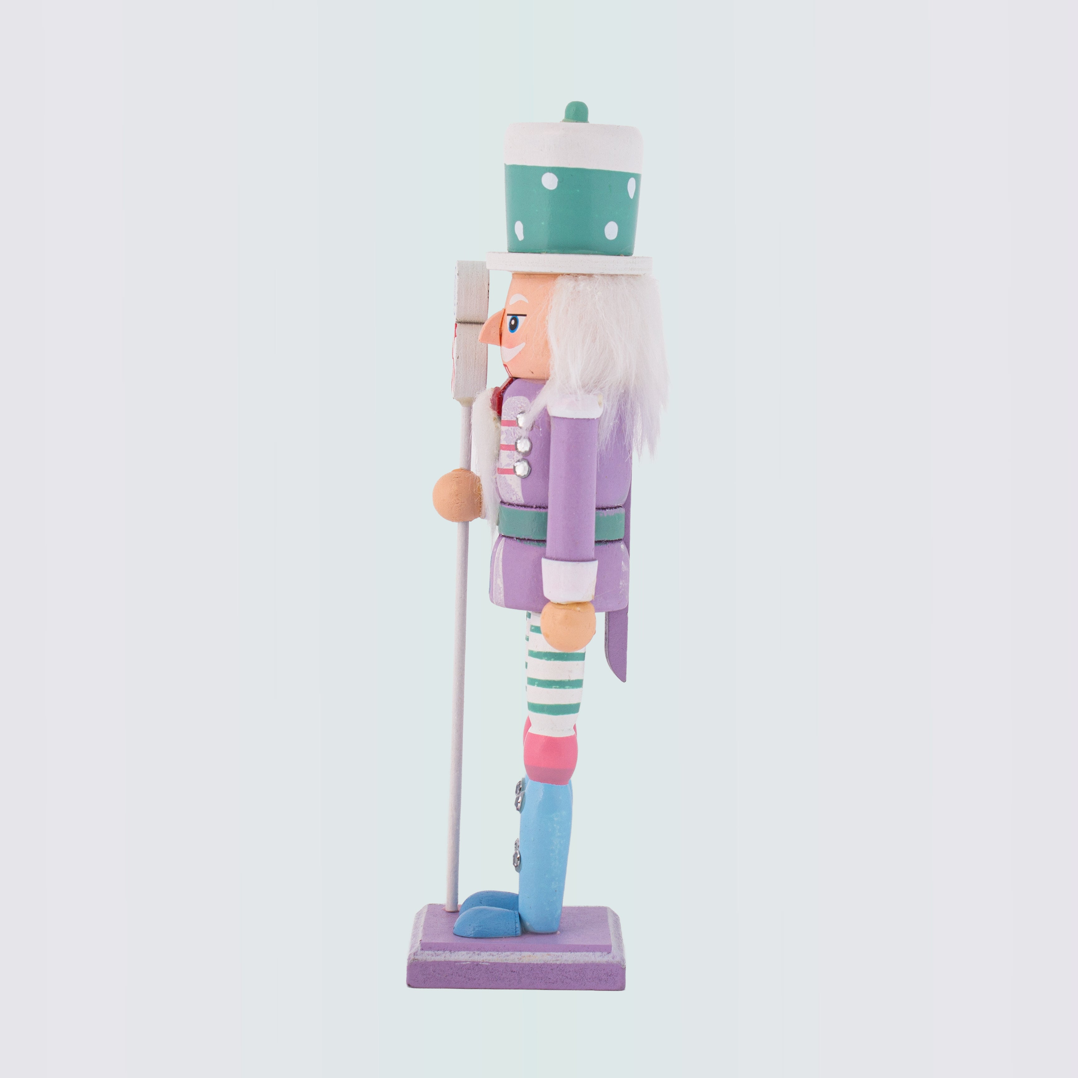 Nutcracker Soldier Ornament Pastel Purple 7inch X 2inch 1pc Box
