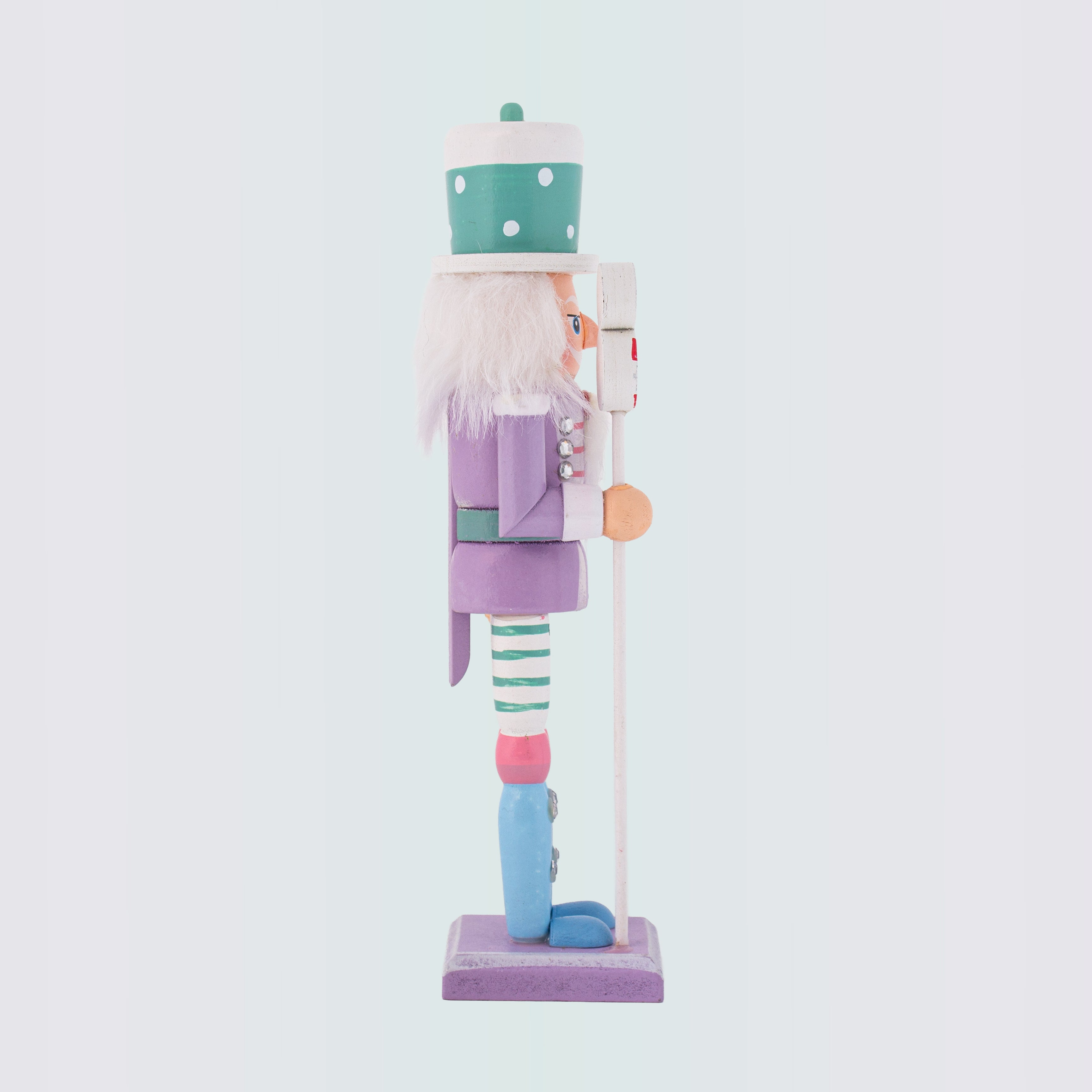 Nutcracker Soldier Ornament Pastel Purple 7inch X 2inch 1pc Box