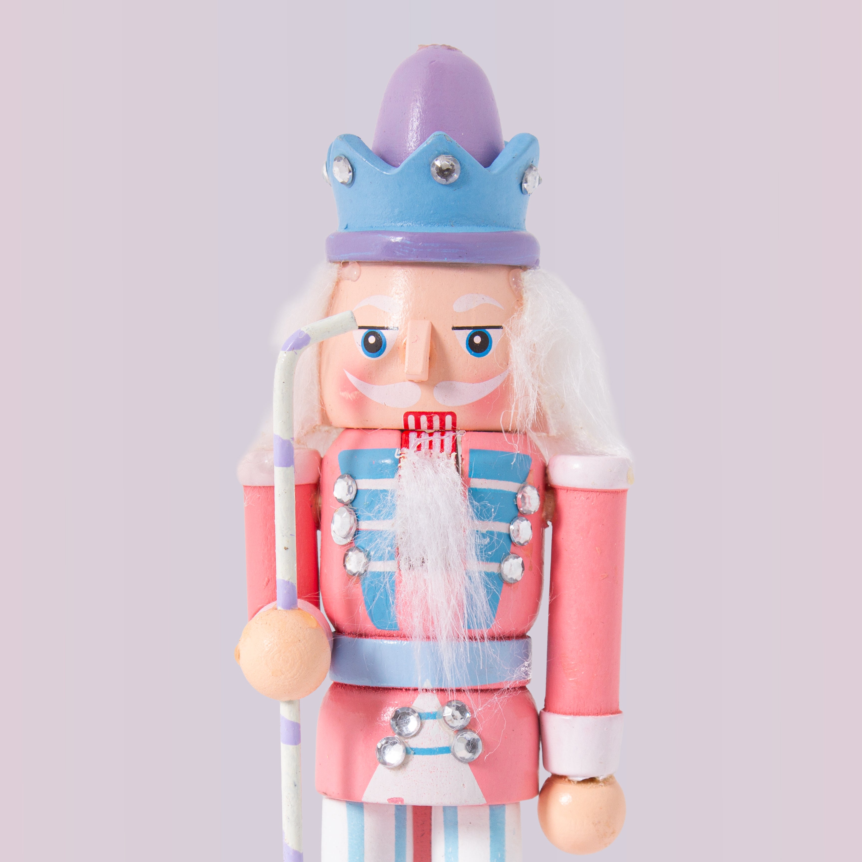 Nutcracker Soldier Ornament Pastel Pink 7inch X 2inch 1pc Box