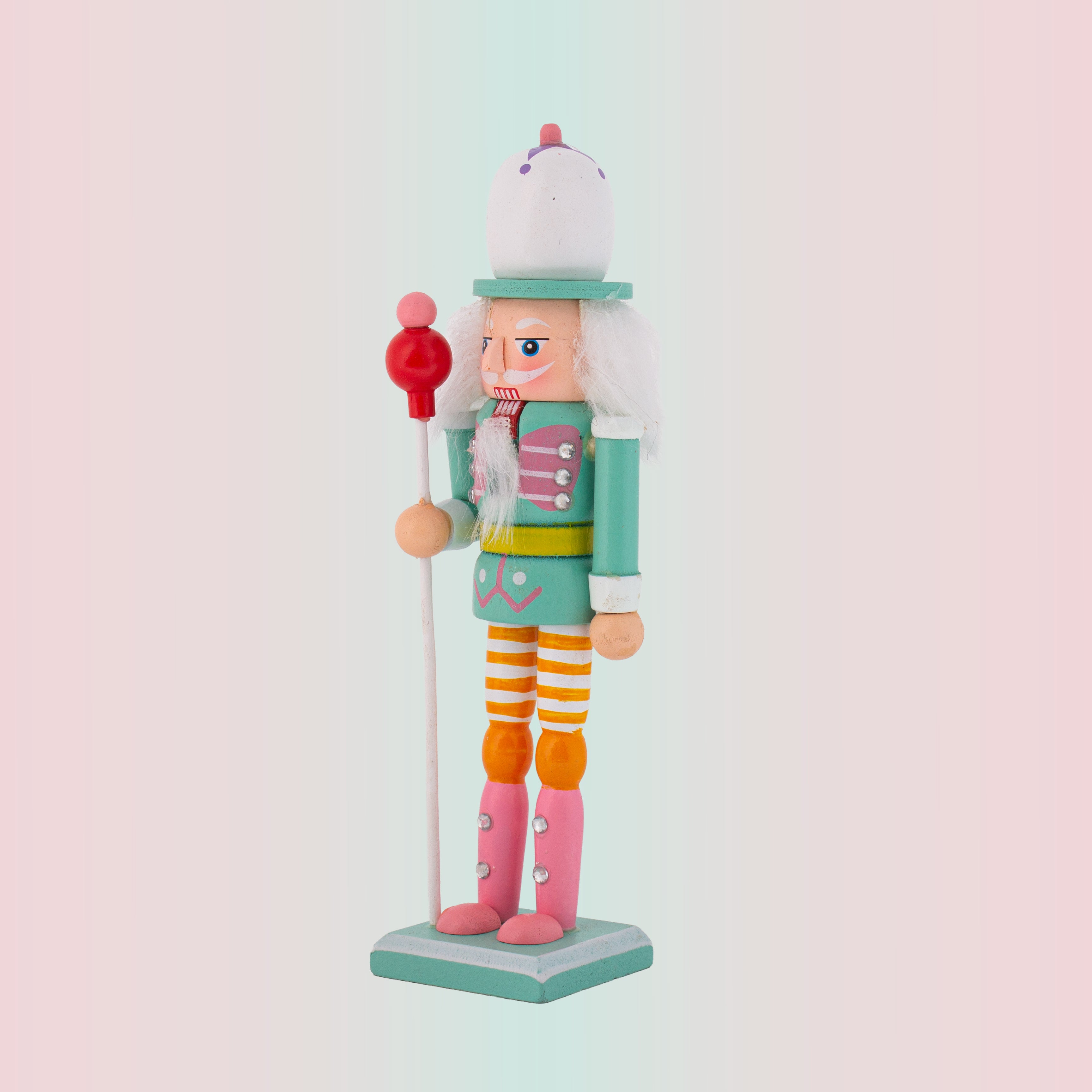 Nutcracker Soldier Ornament Pastel Teal 7inch X 2inch 1pc Box