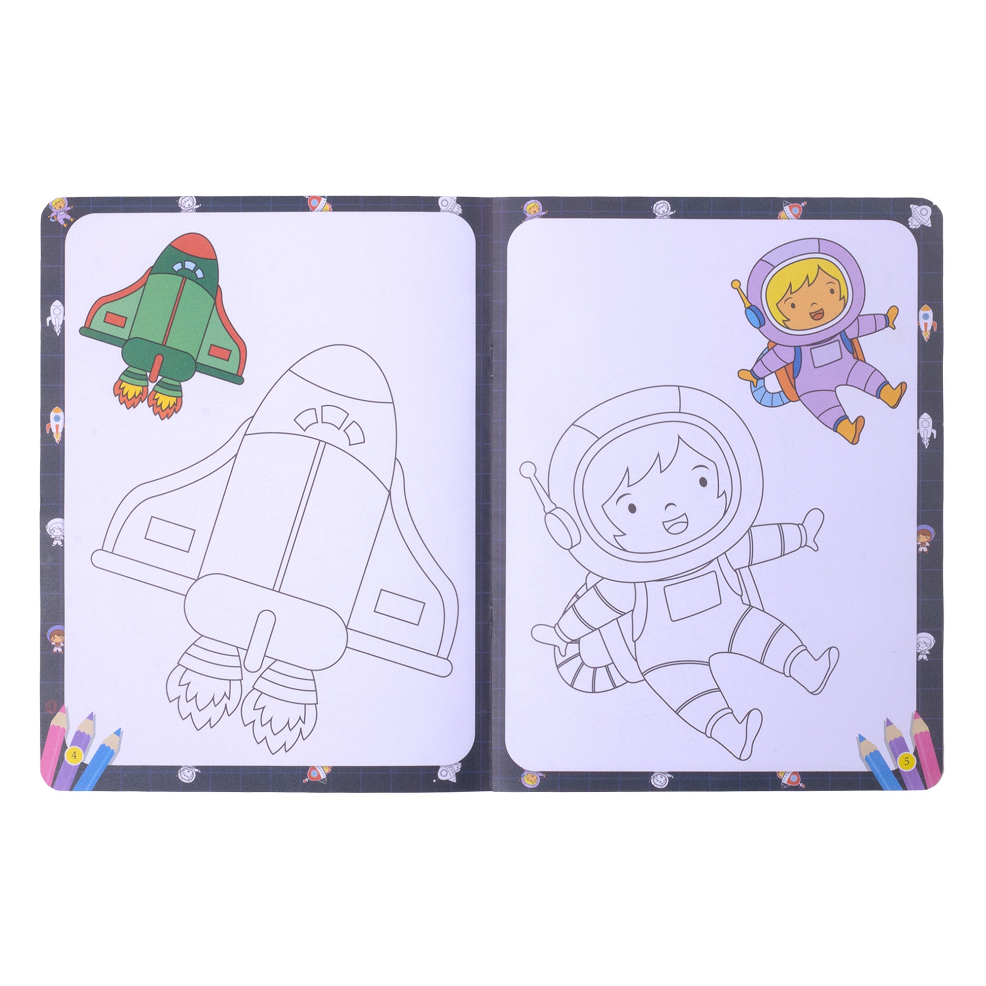 Colouring Book - In the Space L21.5 x W28cm 16pages 1Book