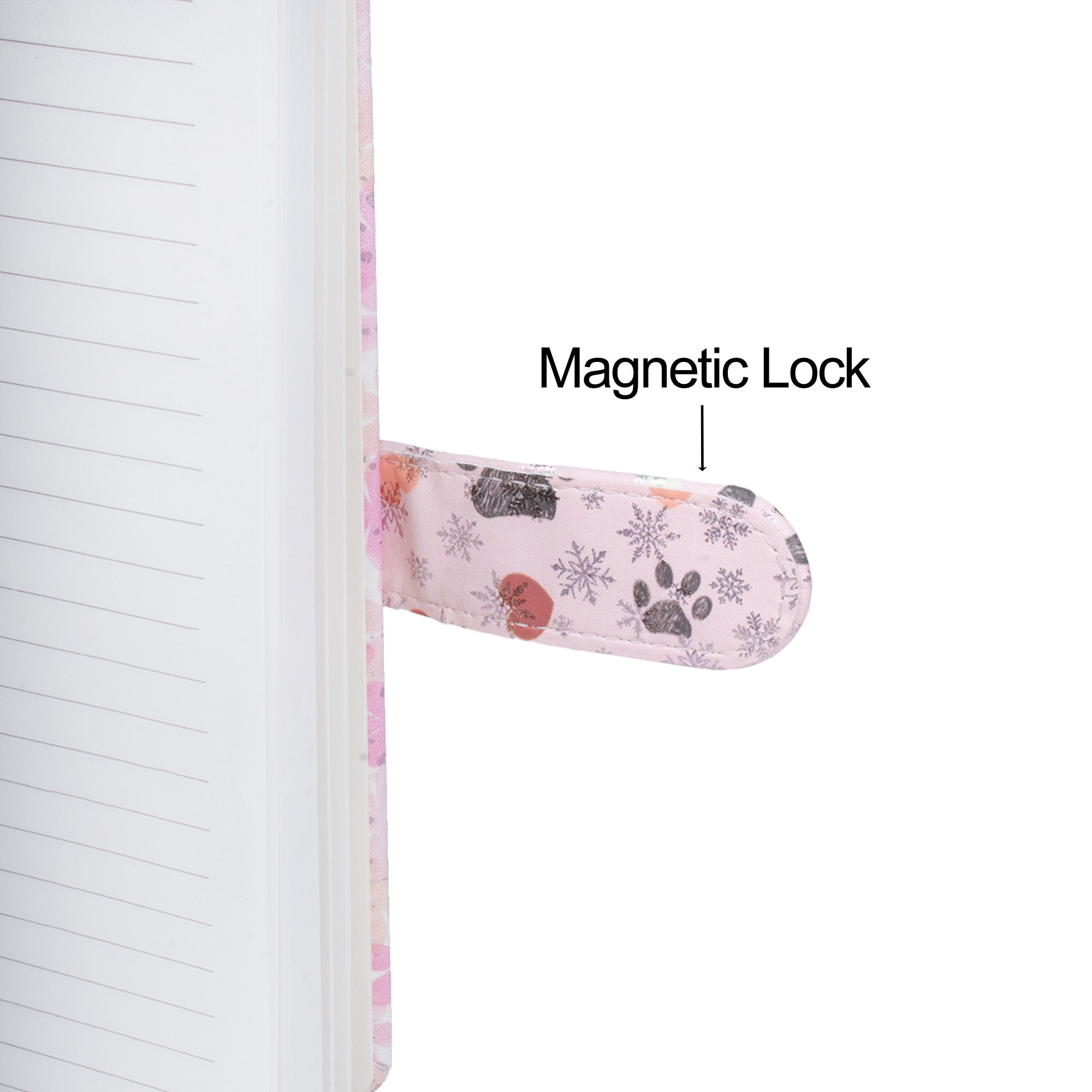 Softbound Ruled Notebook with Magnetic Closure Sparkle Blossom Pink A5 160Pages 1Book
