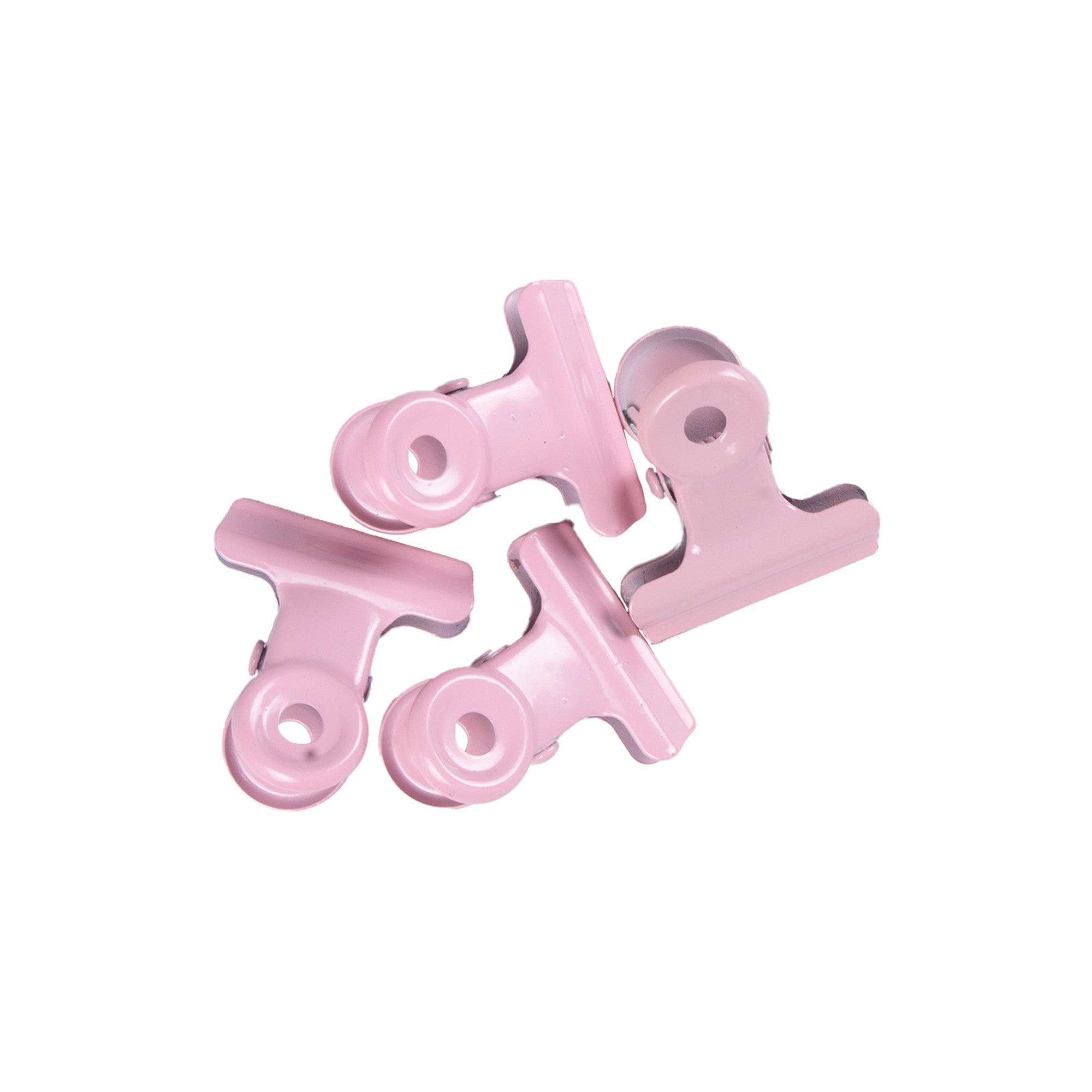 Binder Clip, Paper Clip, File Clip & Ball Push Pin Set Pink Blister