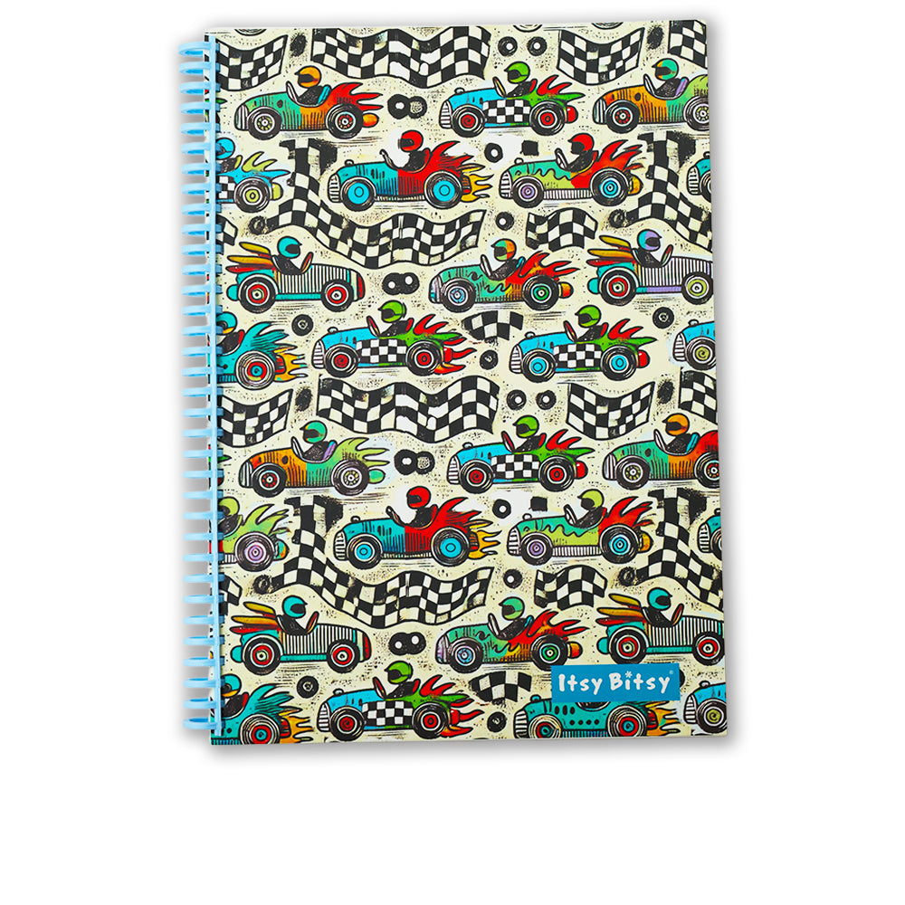 Spiral Candy Note Book Ruled Racing Track 90gsm 96 Pages A4
