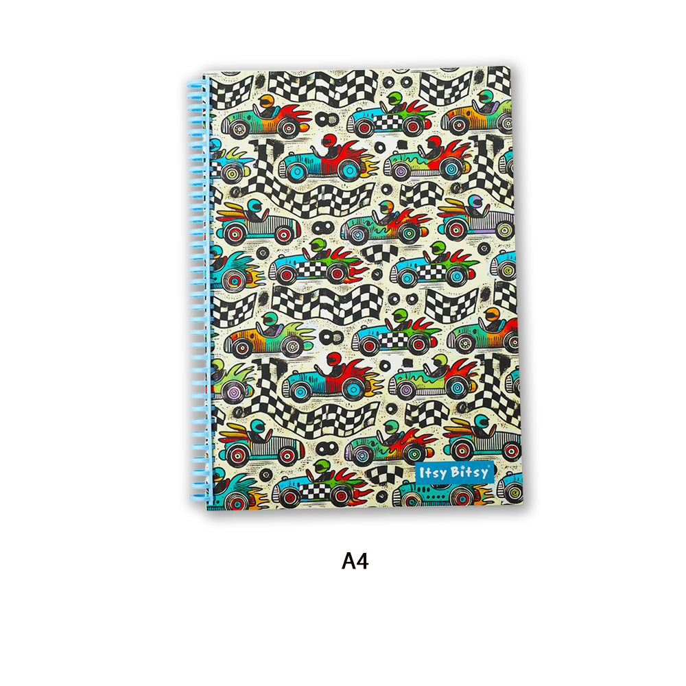 Spiral Candy Note Book Ruled Racing Track 90gsm 96 Pages A4