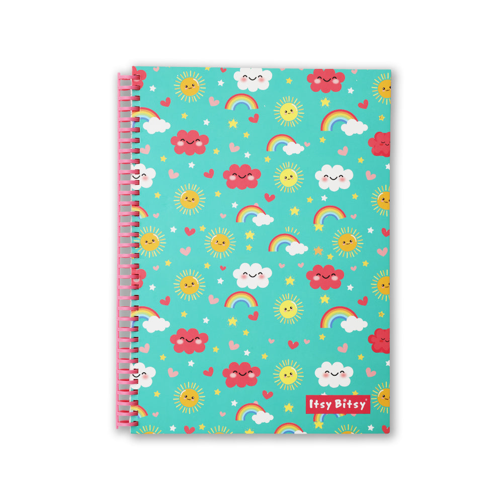 Spiral Candy Note Book Ruled Sunshine & Rainbow 90gsm 96 Pages A4