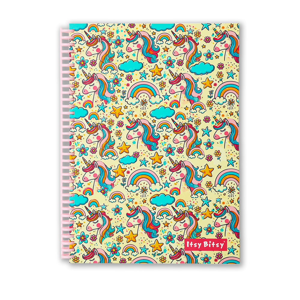 Spiral Candy Note Book Ruled Rainbow Unicorn 90gsm 96 Pages A4