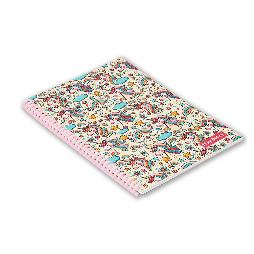 Spiral Candy Note Book Ruled Rainbow Unicorn 90gsm 96 Pages A4