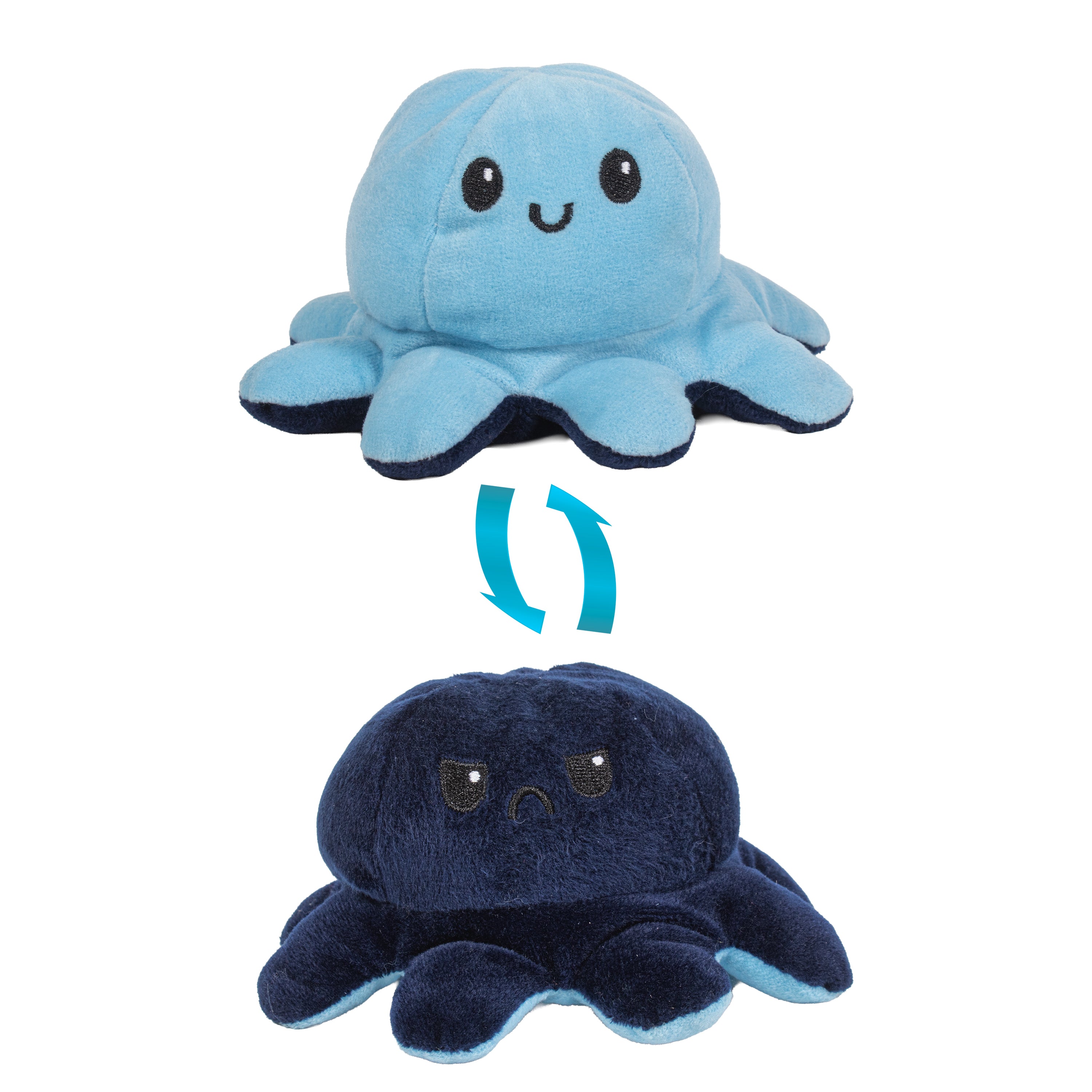 Soft Toy Reversible Octopus Light Blue & Dark Blue 5.9inch 1 pc