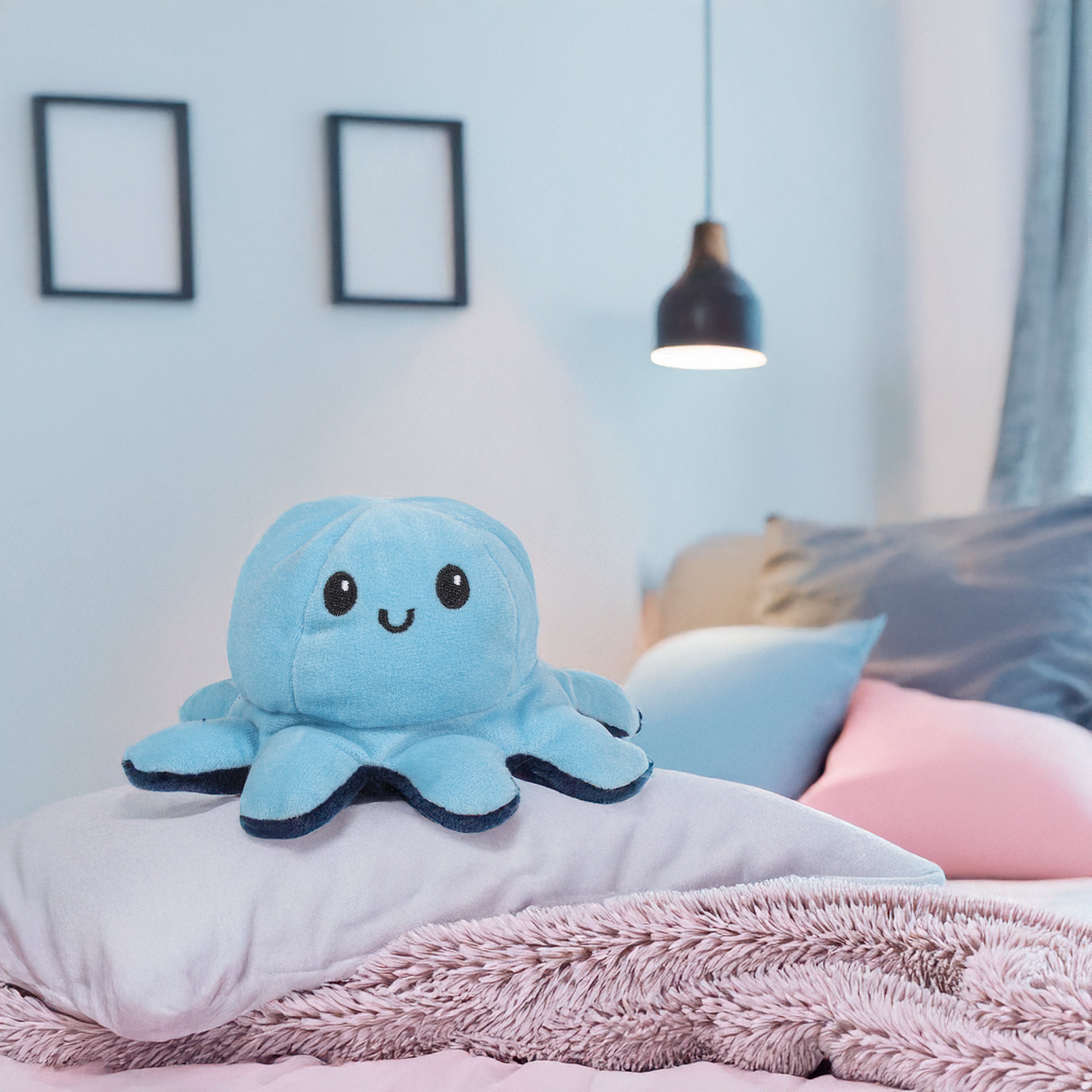 Soft Toy Reversible Octopus Light Blue & Dark Blue 5.9inch 1 pc