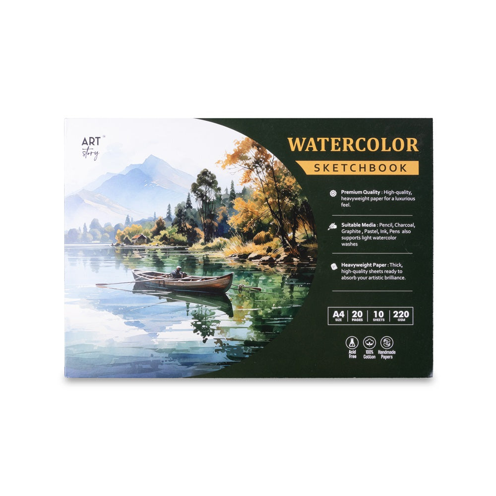 Watercolour Sketchbook | A4 - 220gsm | 20pages - 1 Book