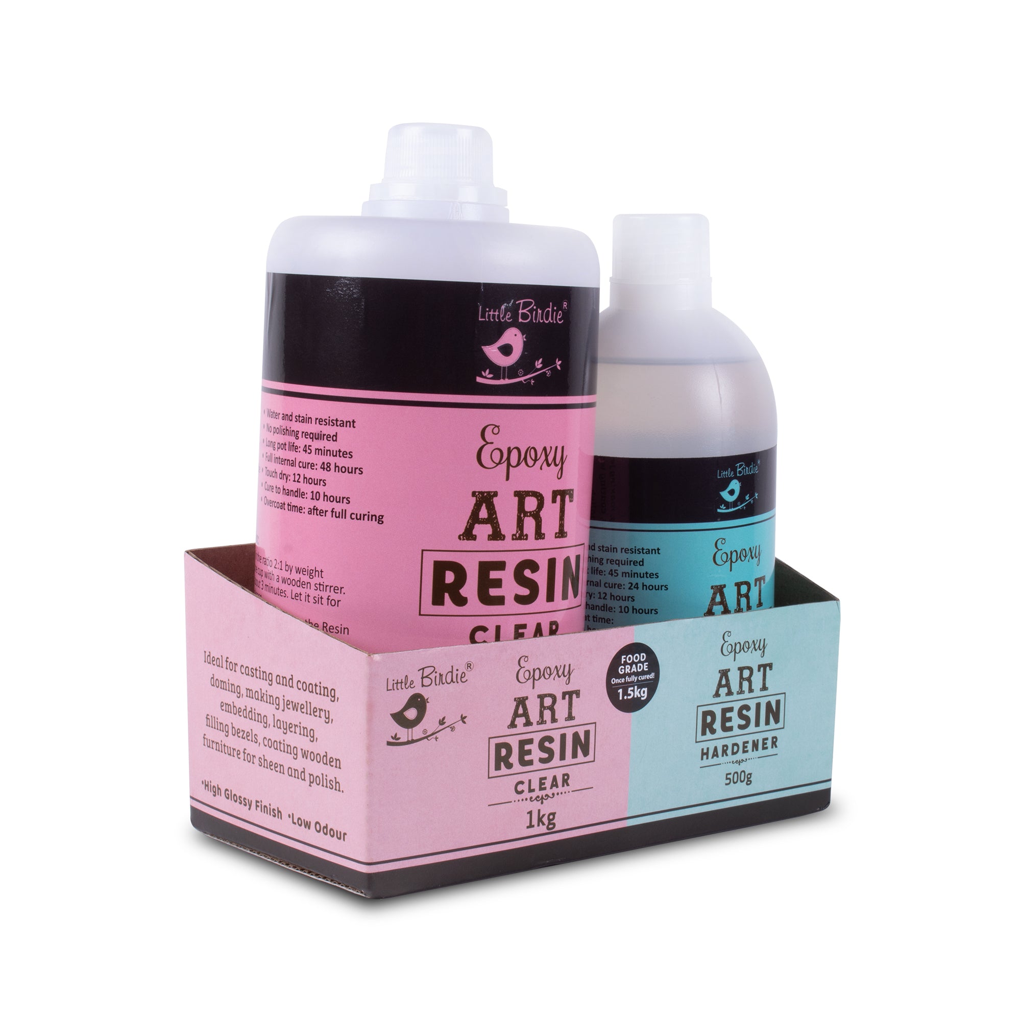 Epoxy Art Resin And Hardener Transparent 1.5Kg Bottle LB
