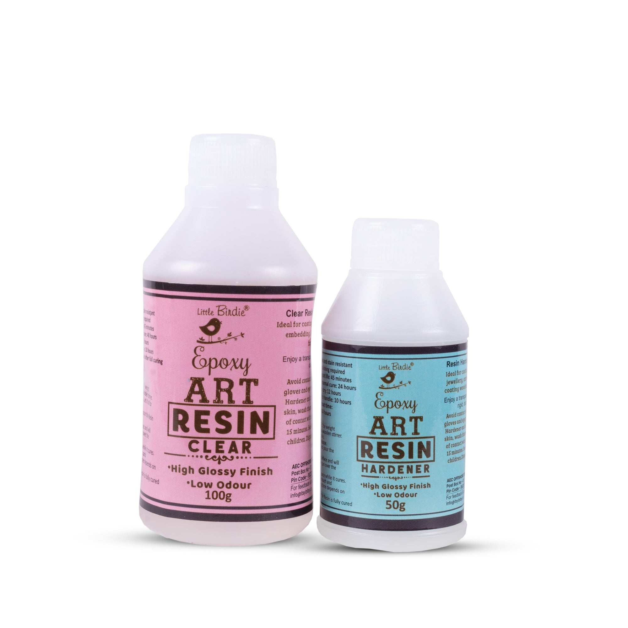 Epoxy Art Resin And Hardener Transparent 150g Bottle LB