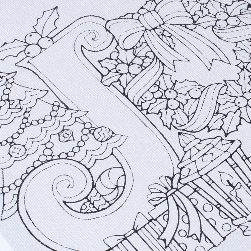 Pre Primed Printed Stretched Canvas With Paints Joy To The World L10 X W8Inch 1pc