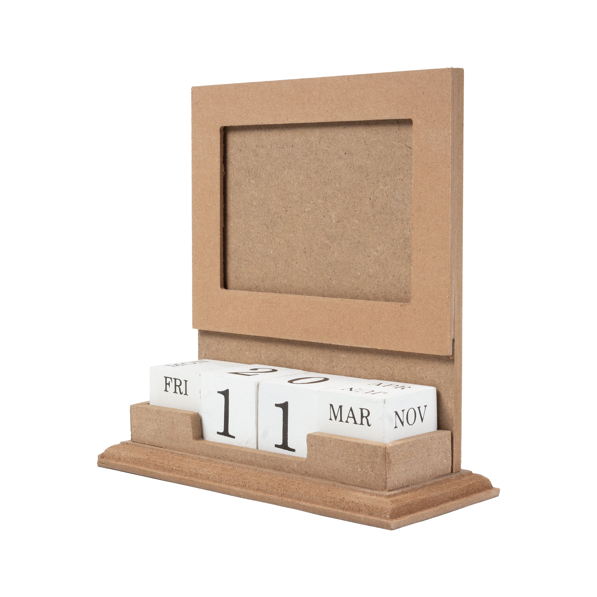MDF Table Photo Frame with Calendar L7.2 X W7.2inch 1pc