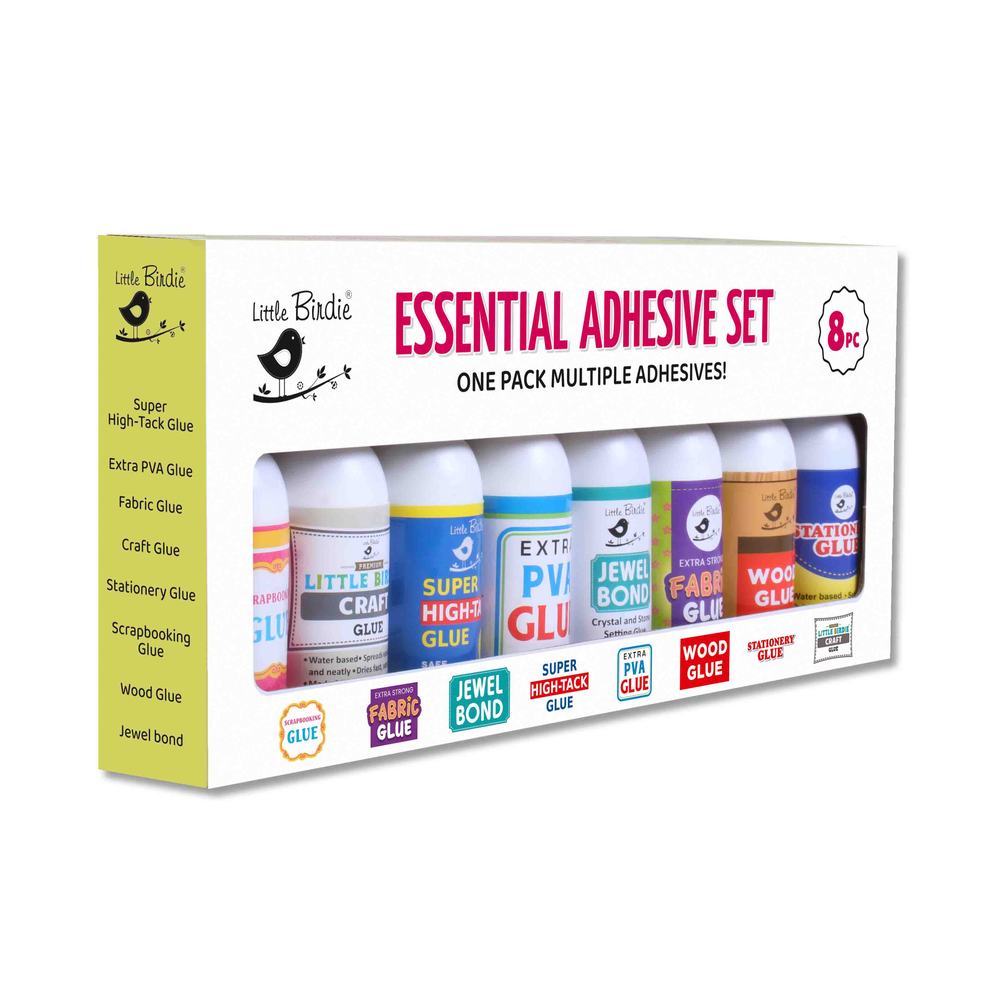 Essential Adhesive Set 50ml X 8 Bottles