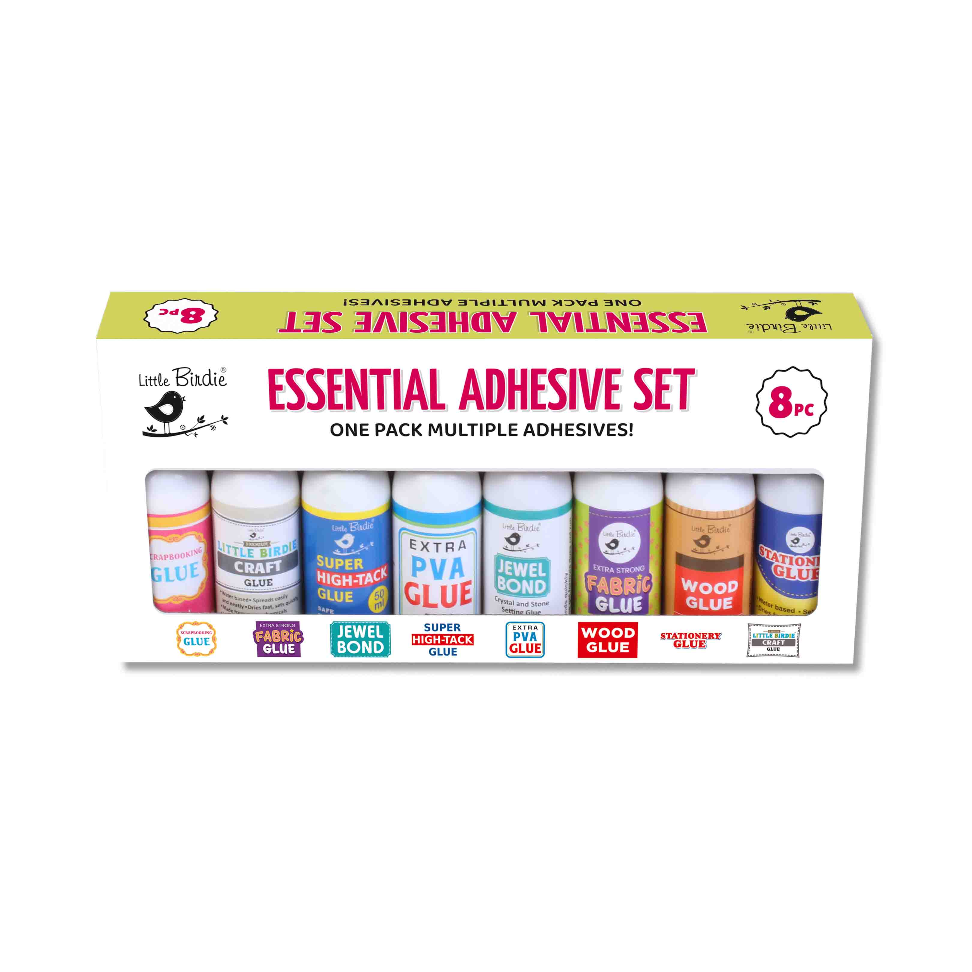 Essential Adhesive Set 50ml X 8 Bottles
