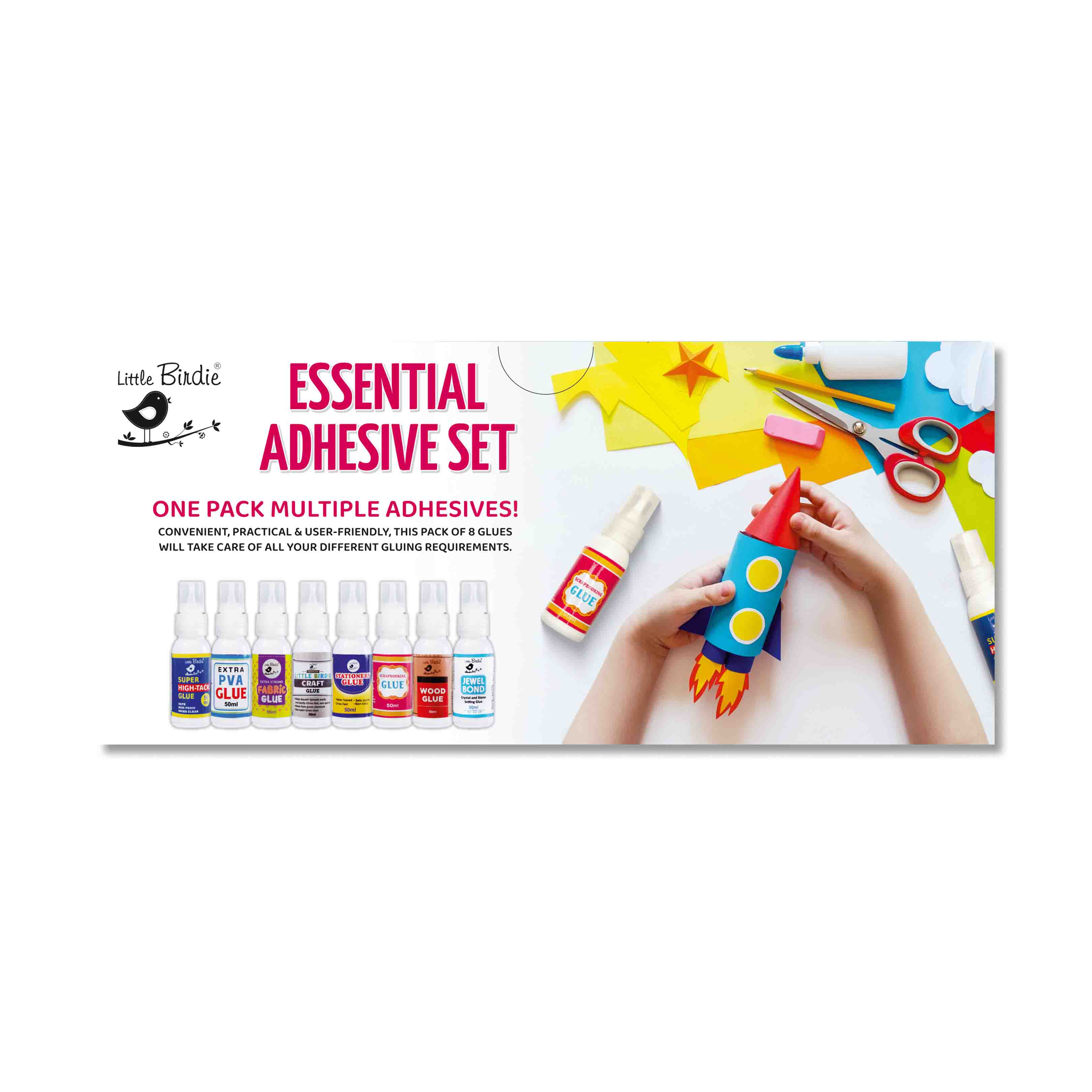 Essential Adhesive Set 50ml X 8 Bottles