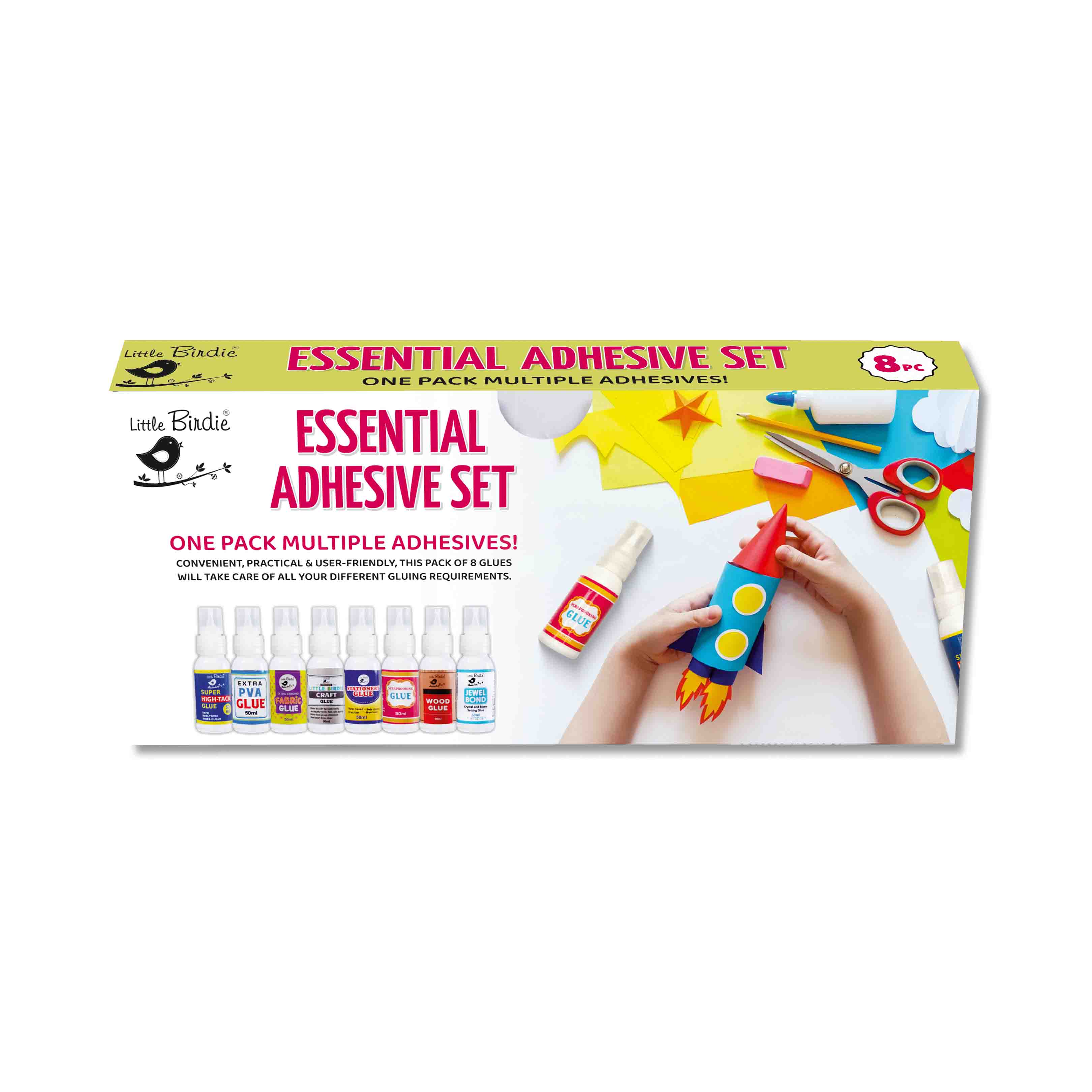 Essential Adhesive Set 50ml X 8 Bottles