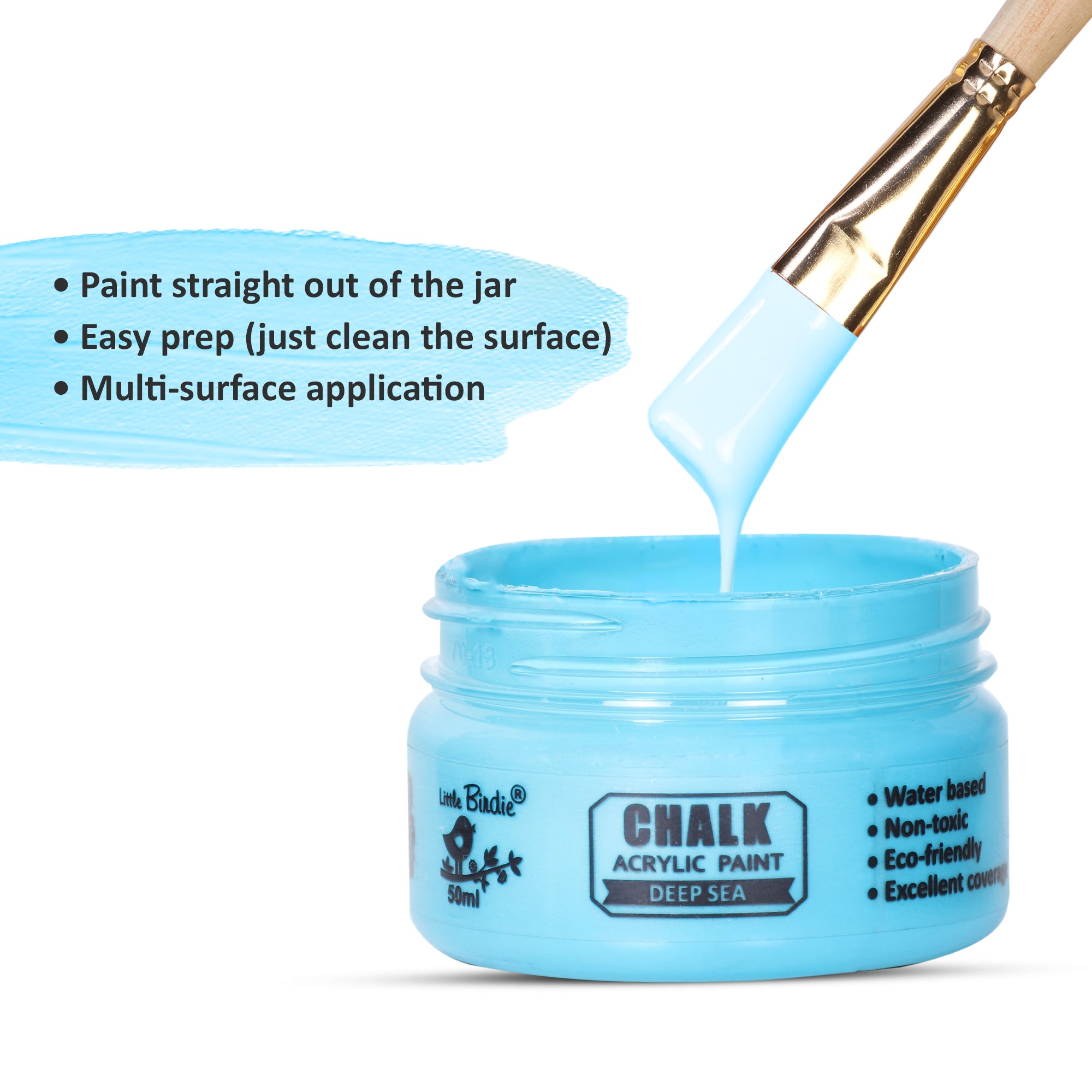 Home Decor Chalk Paint Deep Sea 50ml Bottle