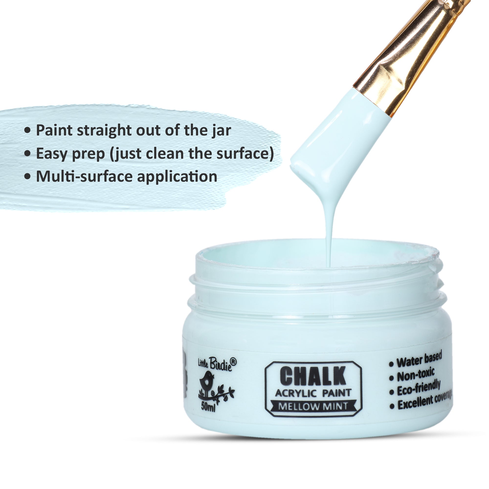 Home Decor Chalk Paint Mellow Mint 50ml Bottle
