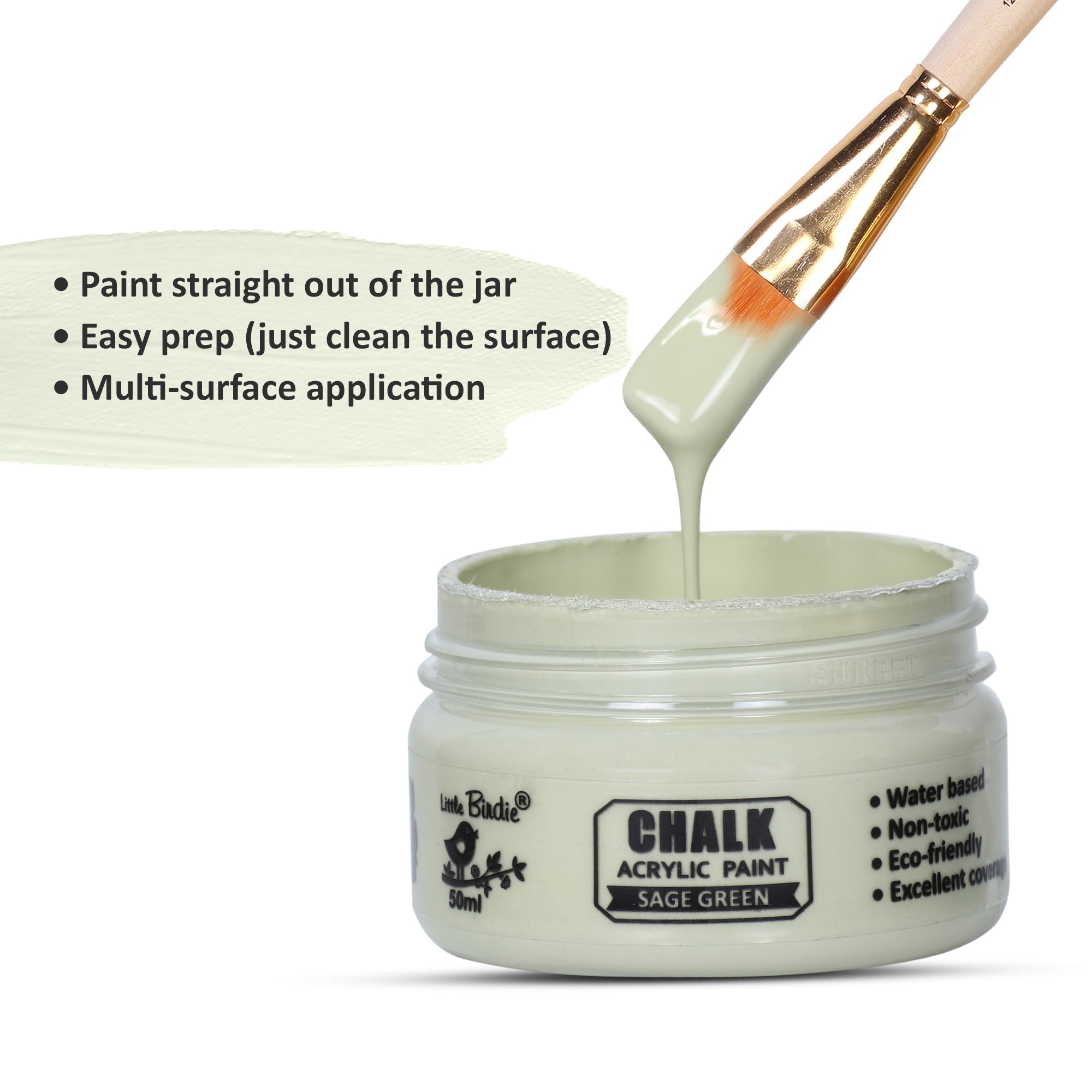 Home Decor Chalk Paint Sage Green 50ml Bottle