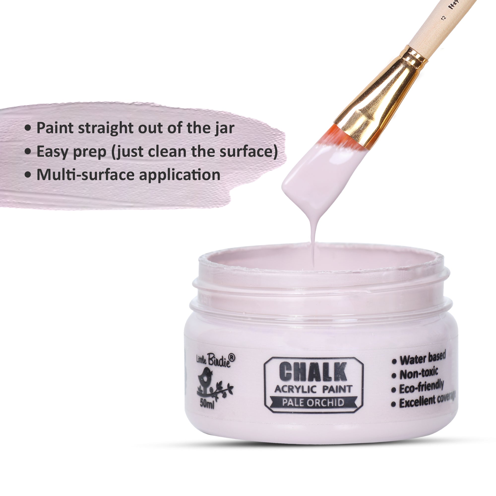 Home Decor Chalk Paint Pale Orchid 50ml Bottle