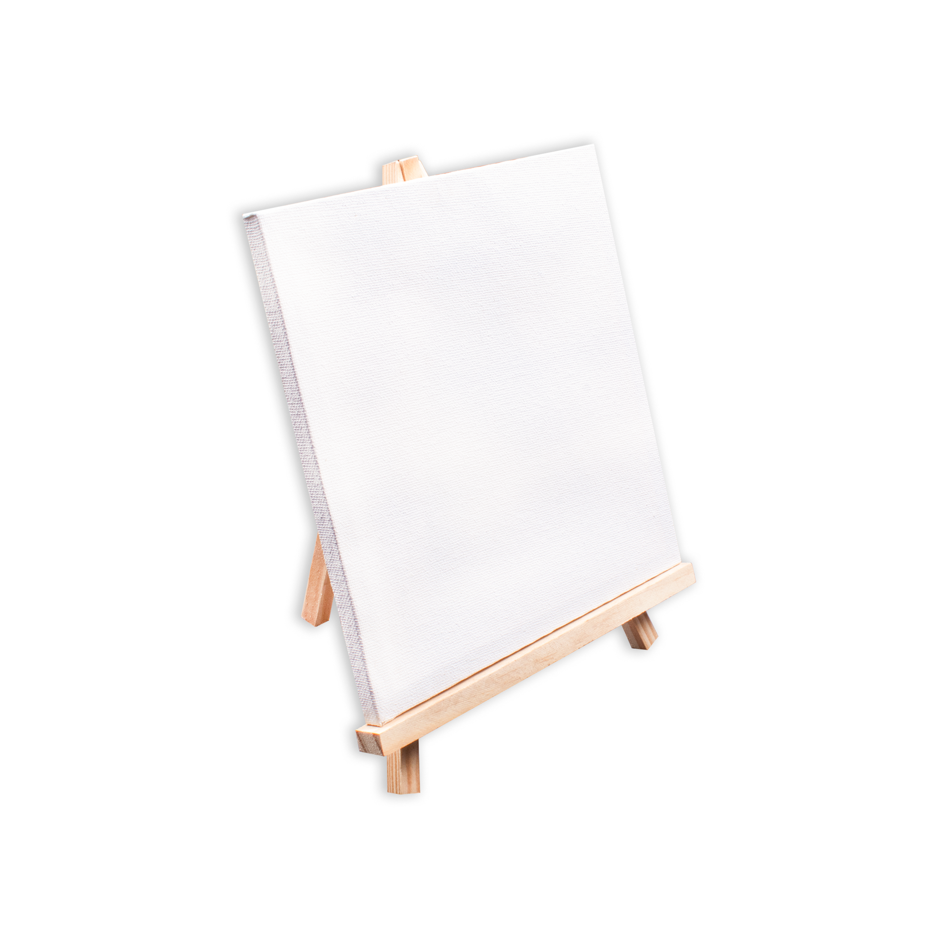 Wooden Mini Easel With Canvas Easel Size 24cm Canvas Size 20 X 20cm Set of 5pc