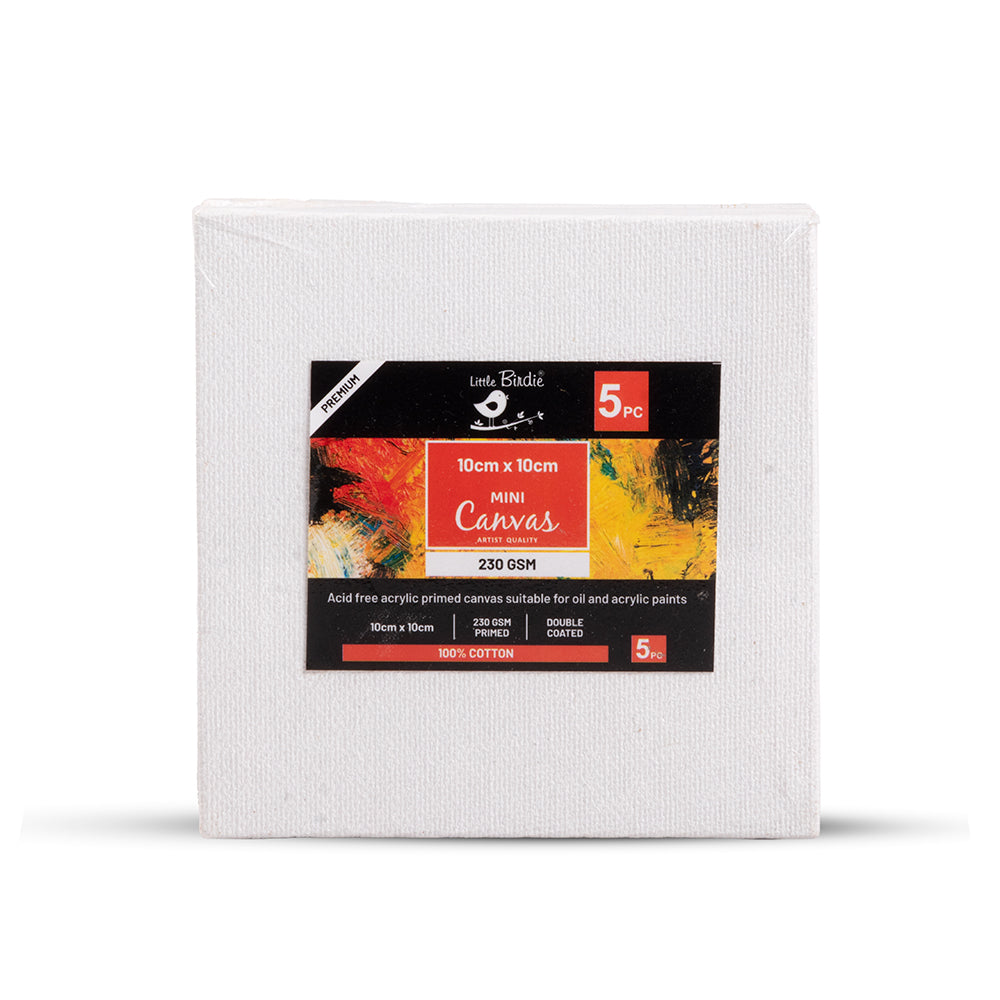 Mini Canvas 10 X 10 Cm pack Of 5Pc Shrink