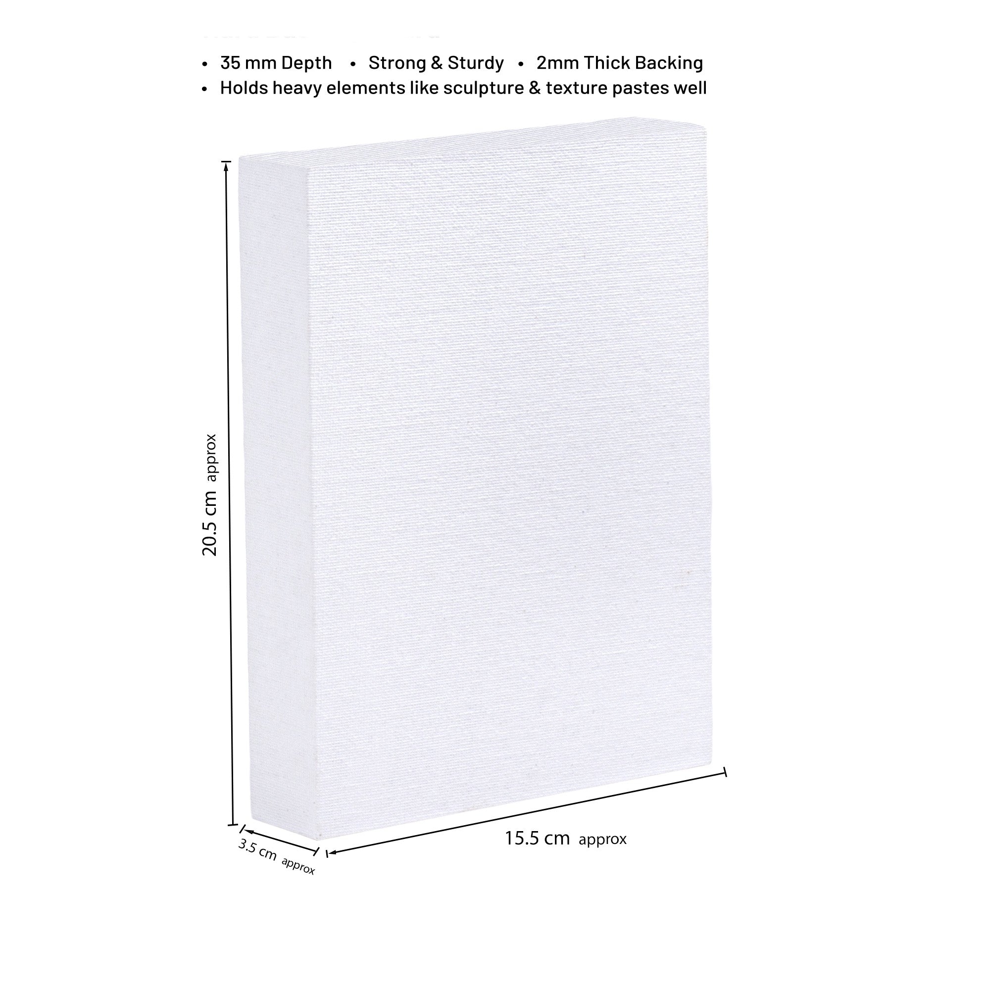 Artists 3D Deep Edge Canvas Panel Rectangle 6 X 8inch 1pc LB