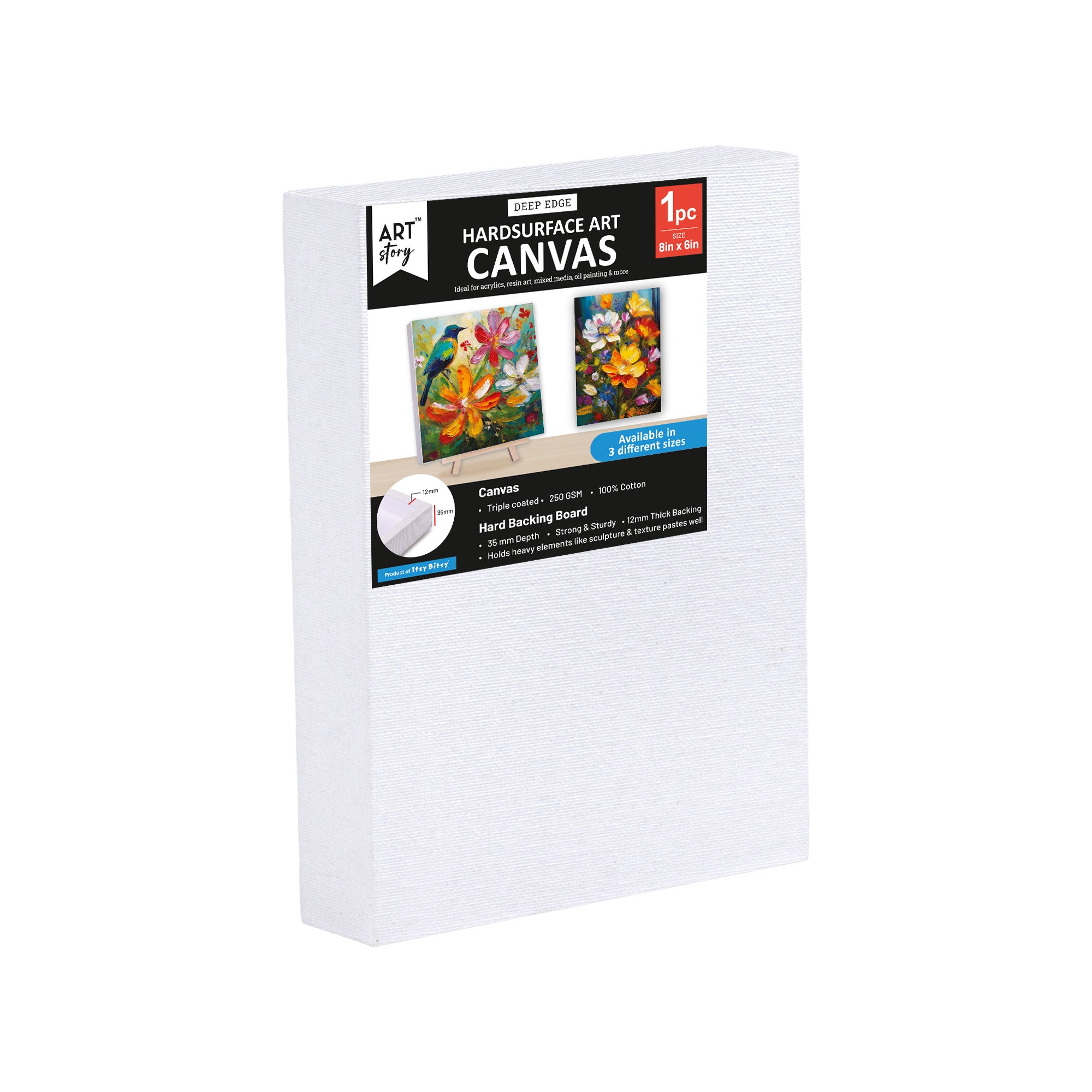 Artists 3D Deep Edge Canvas Panel Rectangle 6 X 8inch 1pc LB