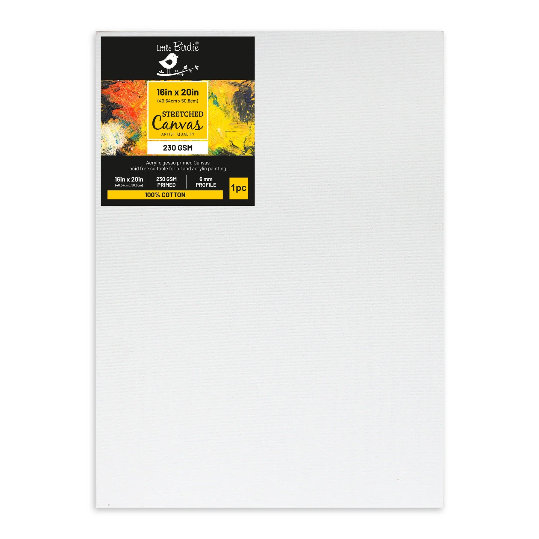 Stretched Canvas Frame 16X30Mm 230Gsm 16 X 20Inch 1Pc (Pack OF 3)