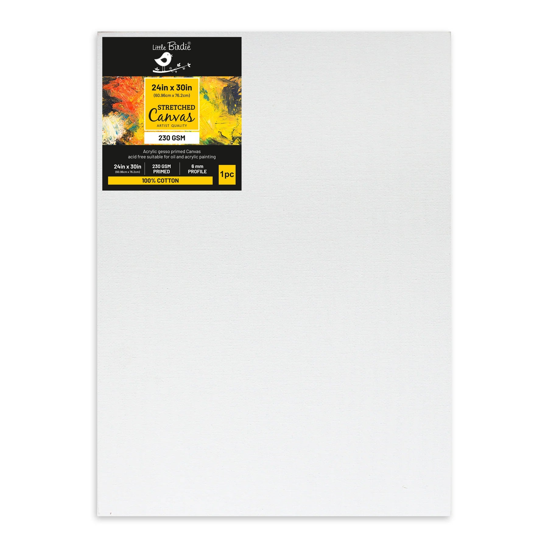 Stretched Canvas Frame 16X30Mm 230Gsm 24X30Inch 1Pc (Pack of 3)