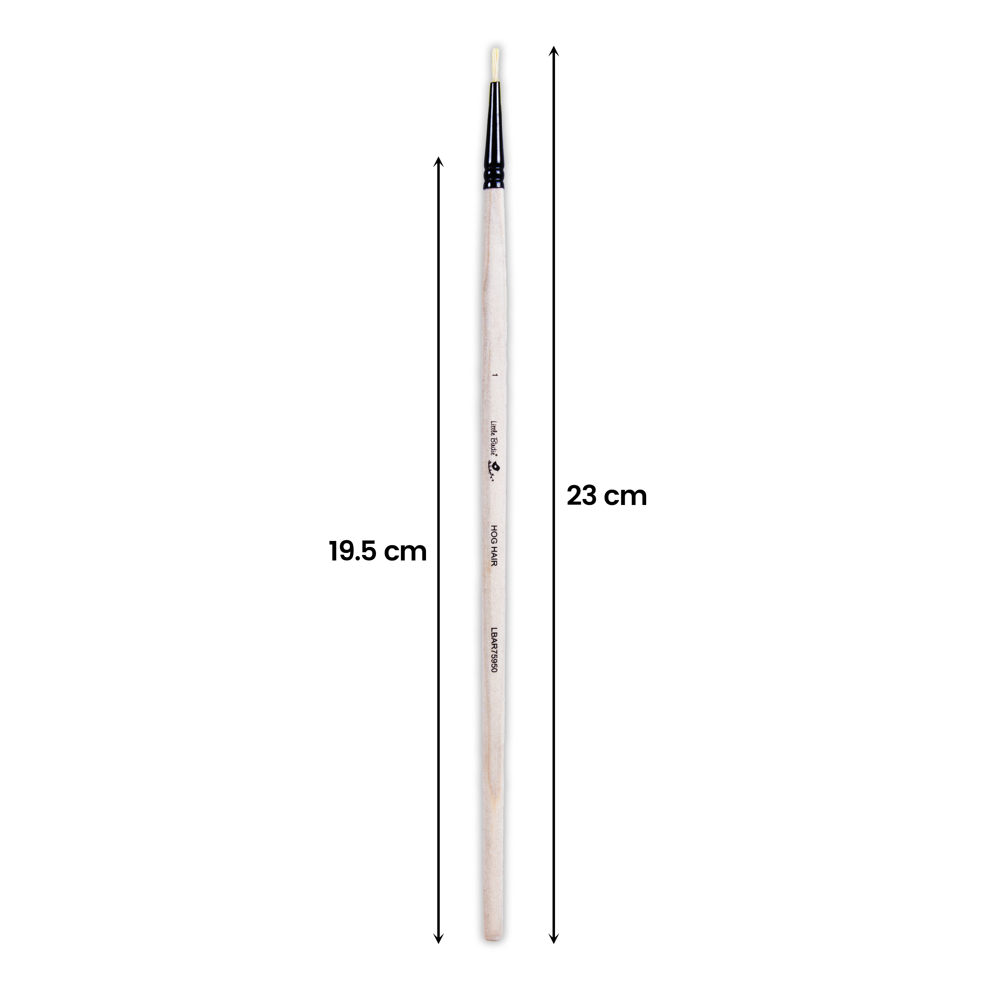Synthetic Hog Hair Oil Round Brush Handle Length 200mm Size 1 1 pc