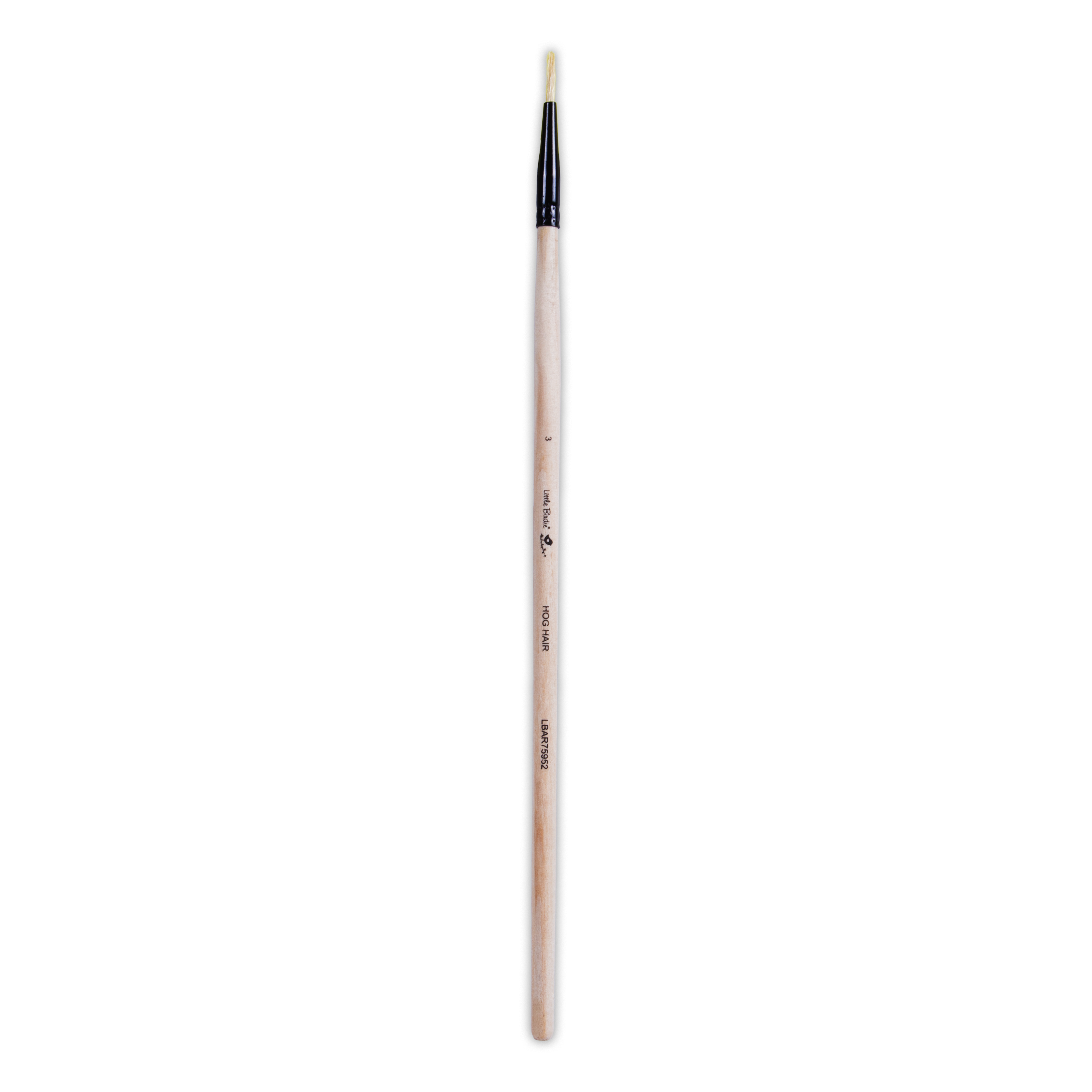 Synthetic Hog Hair Oil Round Brush Handle Length 200mm Size 3 1 pc