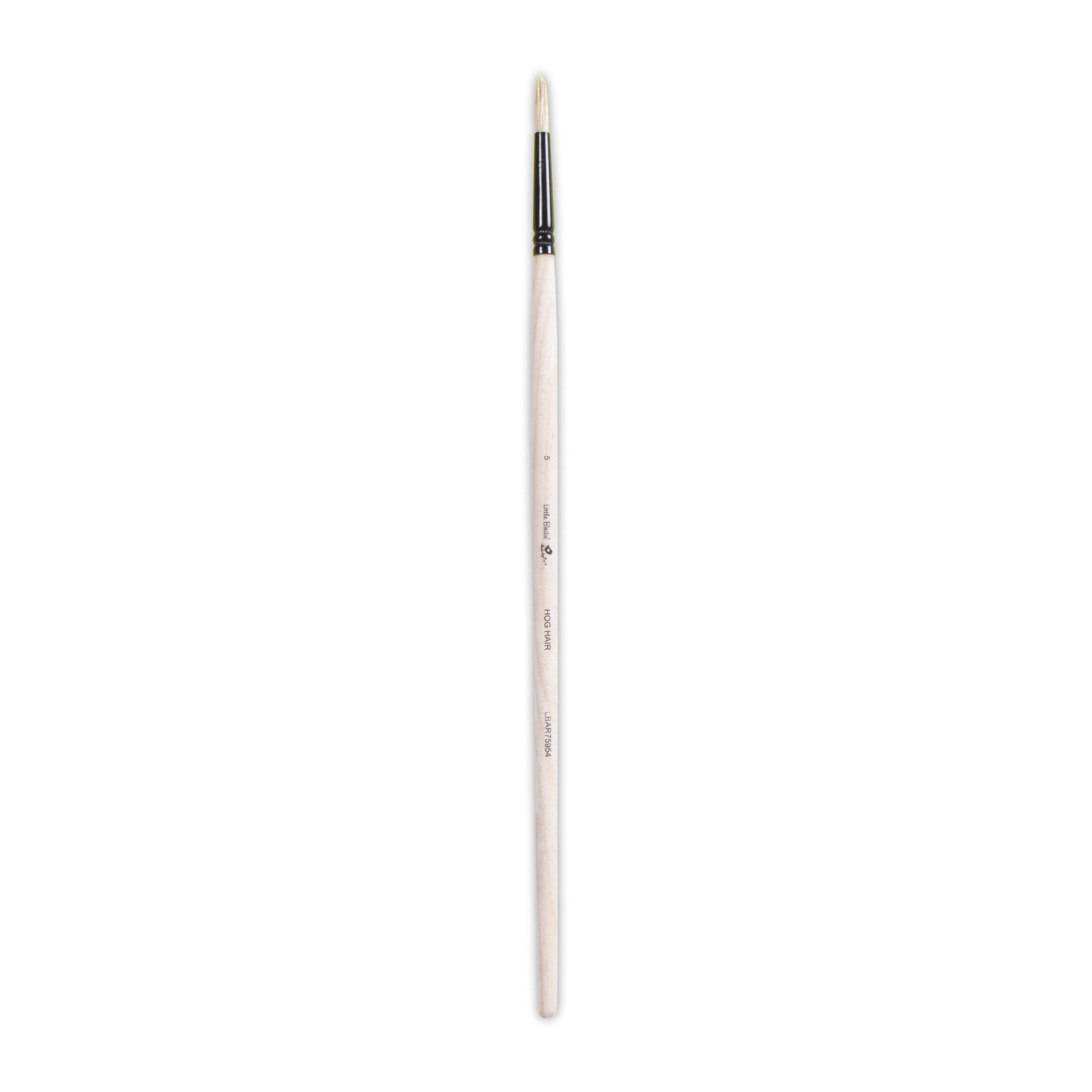 Synthetic Hog Hair Oil Round Brush Handle Length 200mm Size 5 1 pc