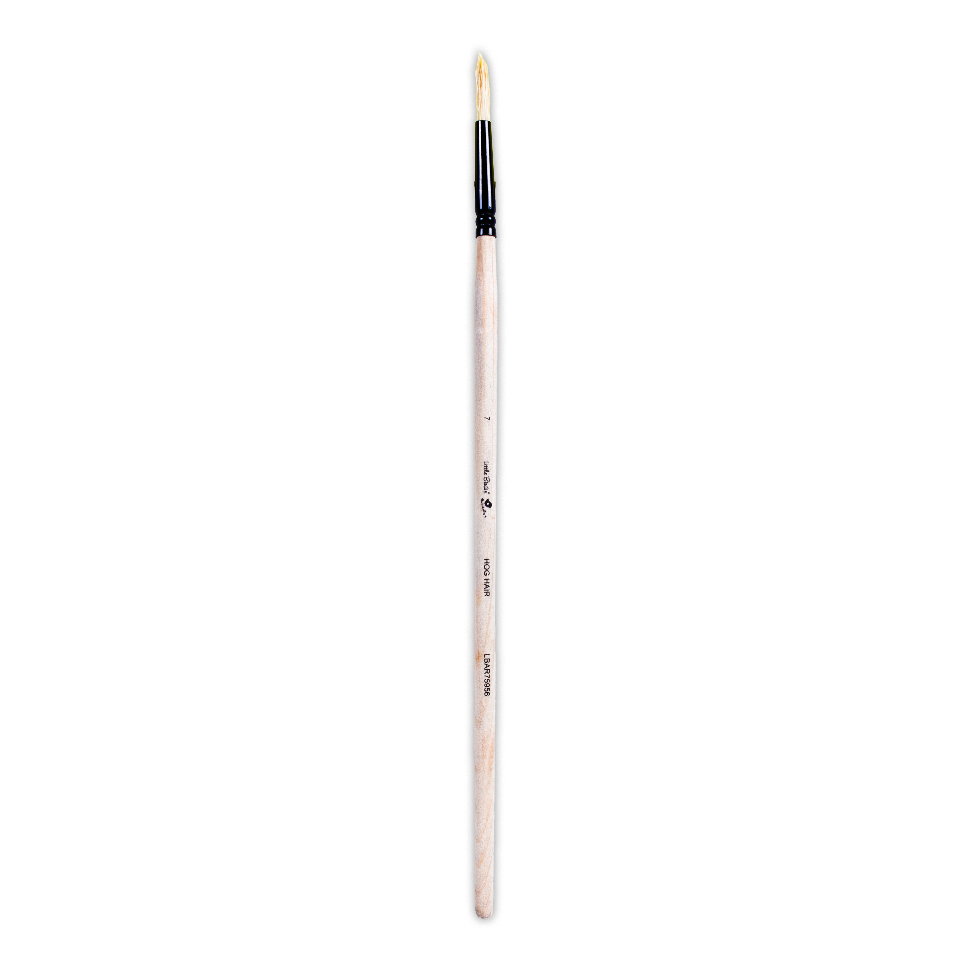 Synthetic Hog Hair Oil Round Brush Handle Length 200mm Size 7 1 pc