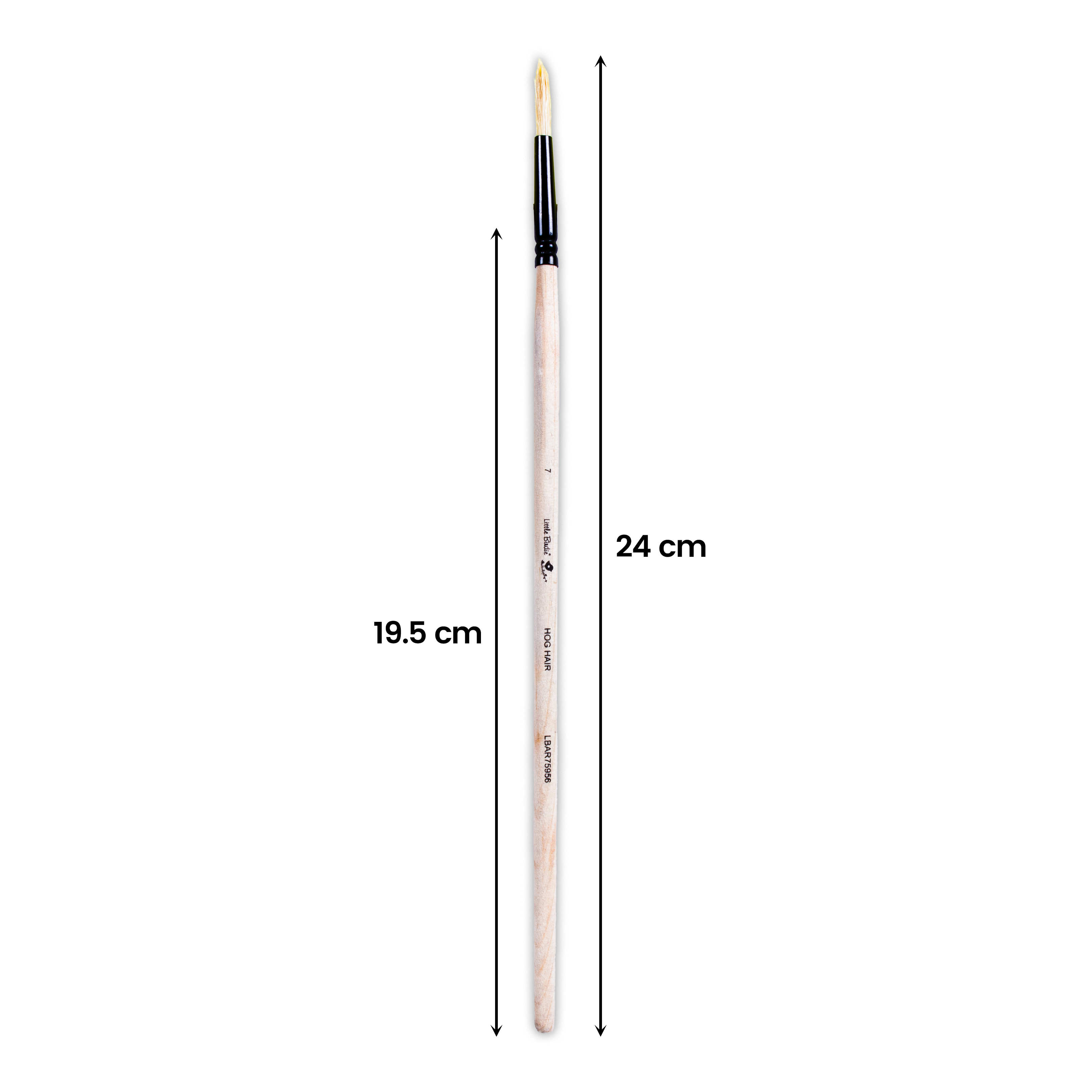 Synthetic Hog Hair Oil Round Brush Handle Length 200mm Size 7 1 pc