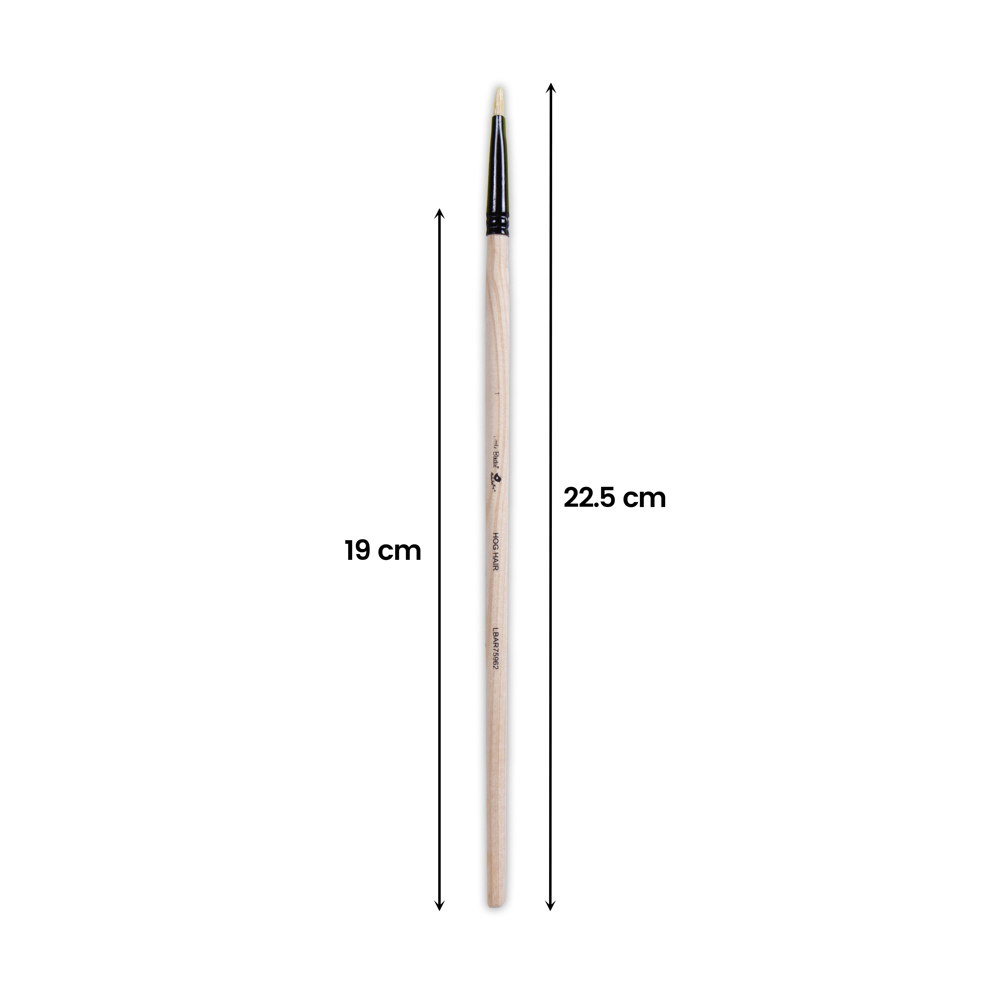 Synthetic Hog Hair Oil Flat Brush Handle Length 200mm Size 1 1 pc