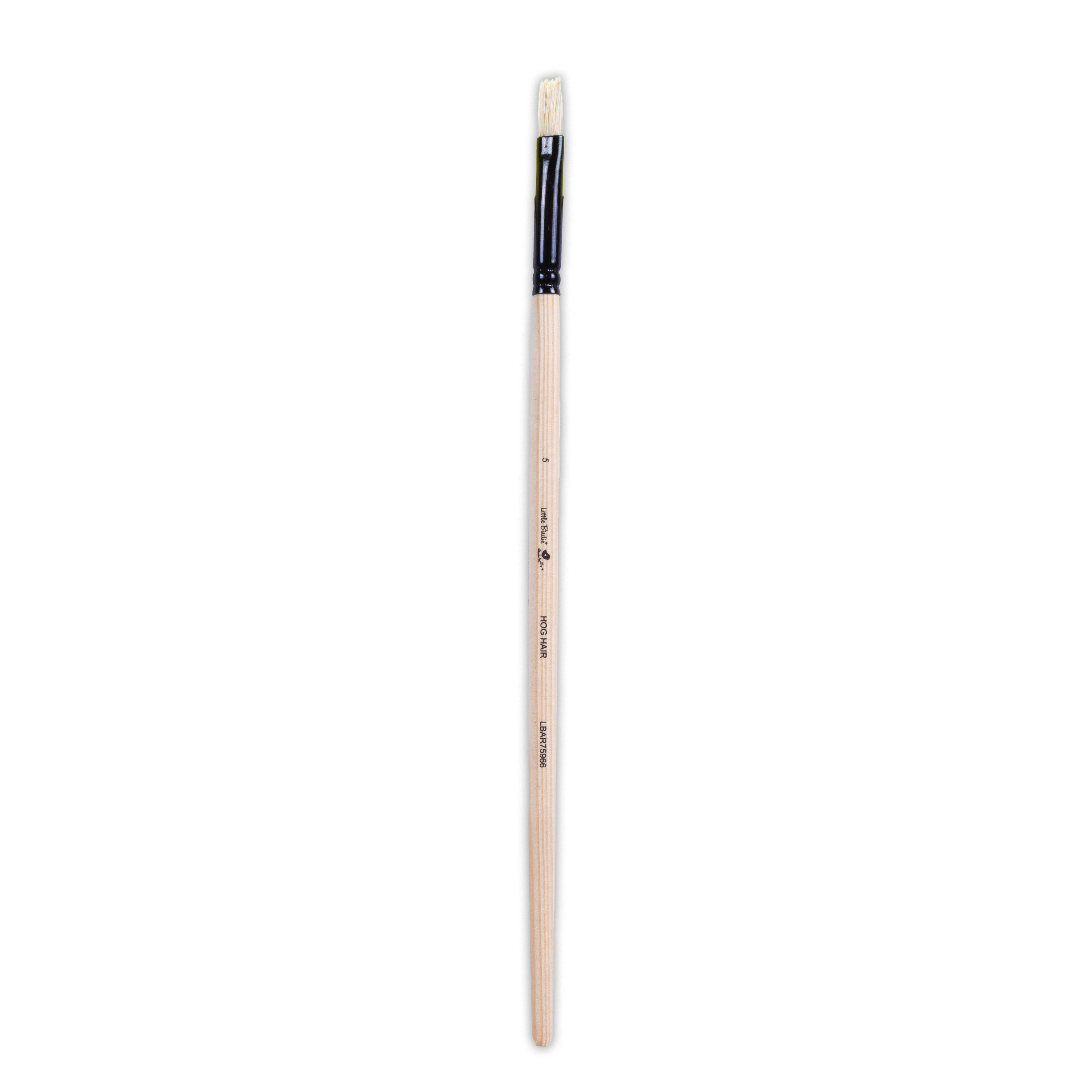 Synthetic Hog Hair Oil Flat Brush Handle Length 200mm Size 5 1 pc