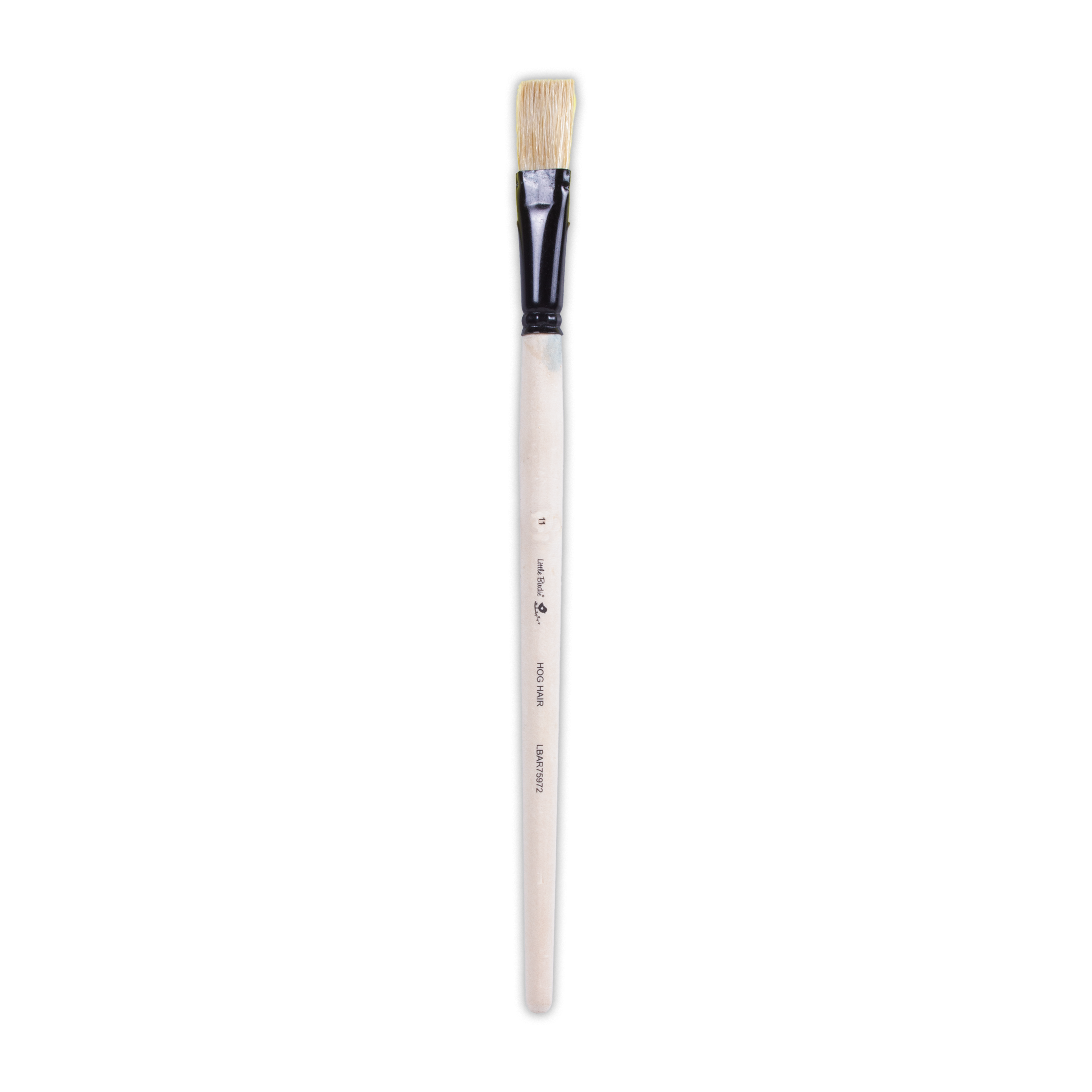 Synthetic Hog Hair Oil Flat Brush Handle Length 200mm Size 11 1 pc