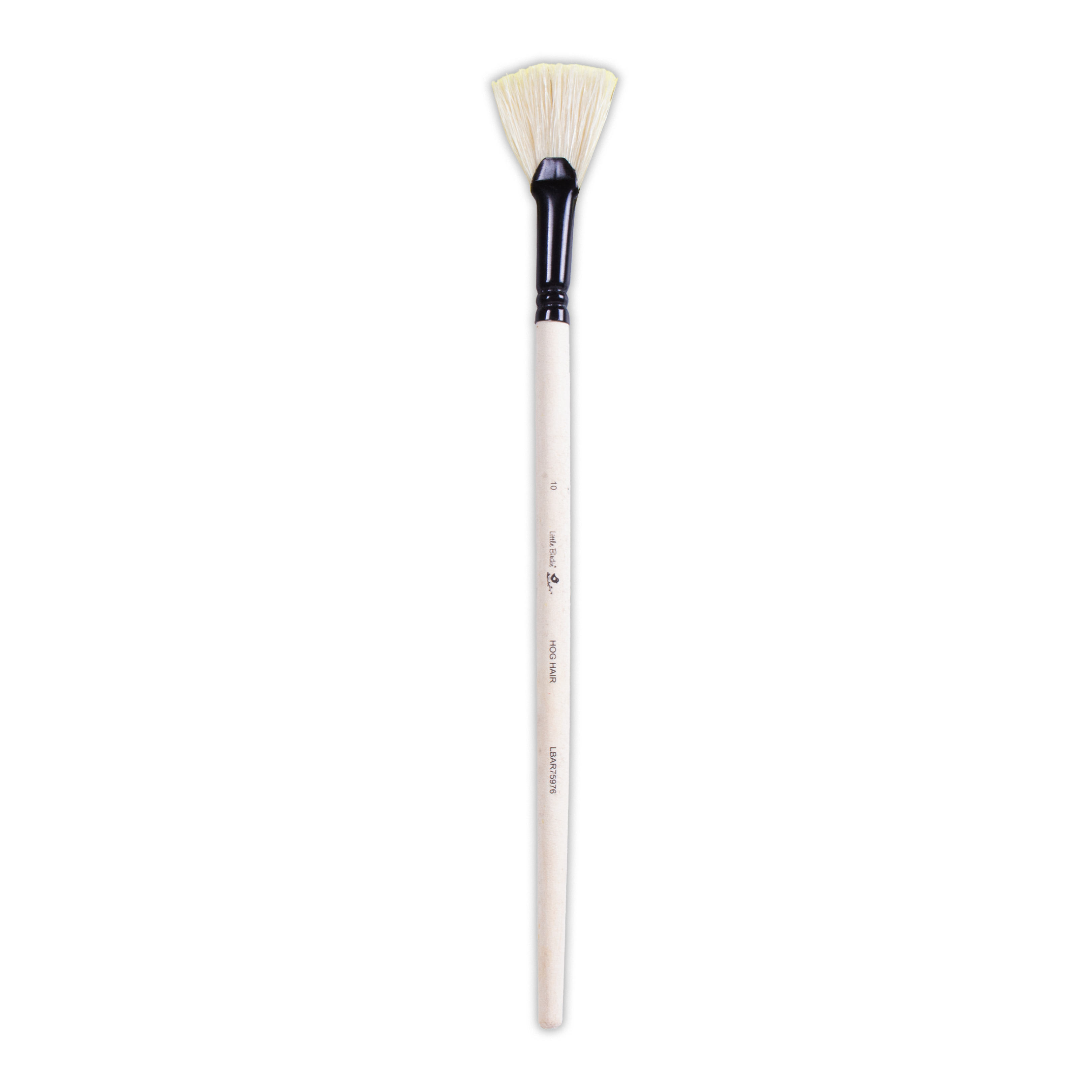 Synthetic Hog Hair Oil Fan Brush Handle Length 200mm Size 10 1 pc
