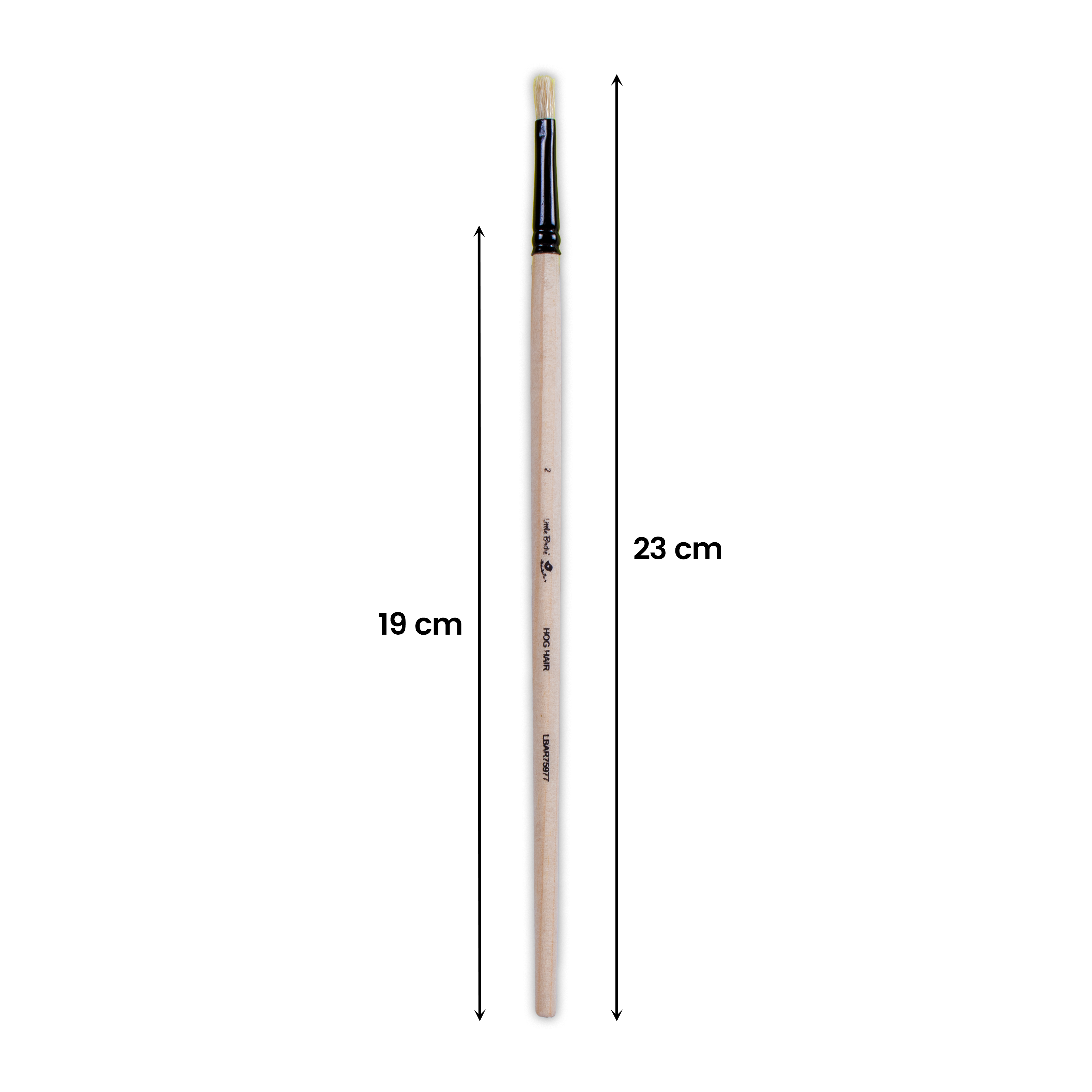 Synthetic Hog Hair Oil Filbert Brush Handle Length 200mm Size 2 1 pc