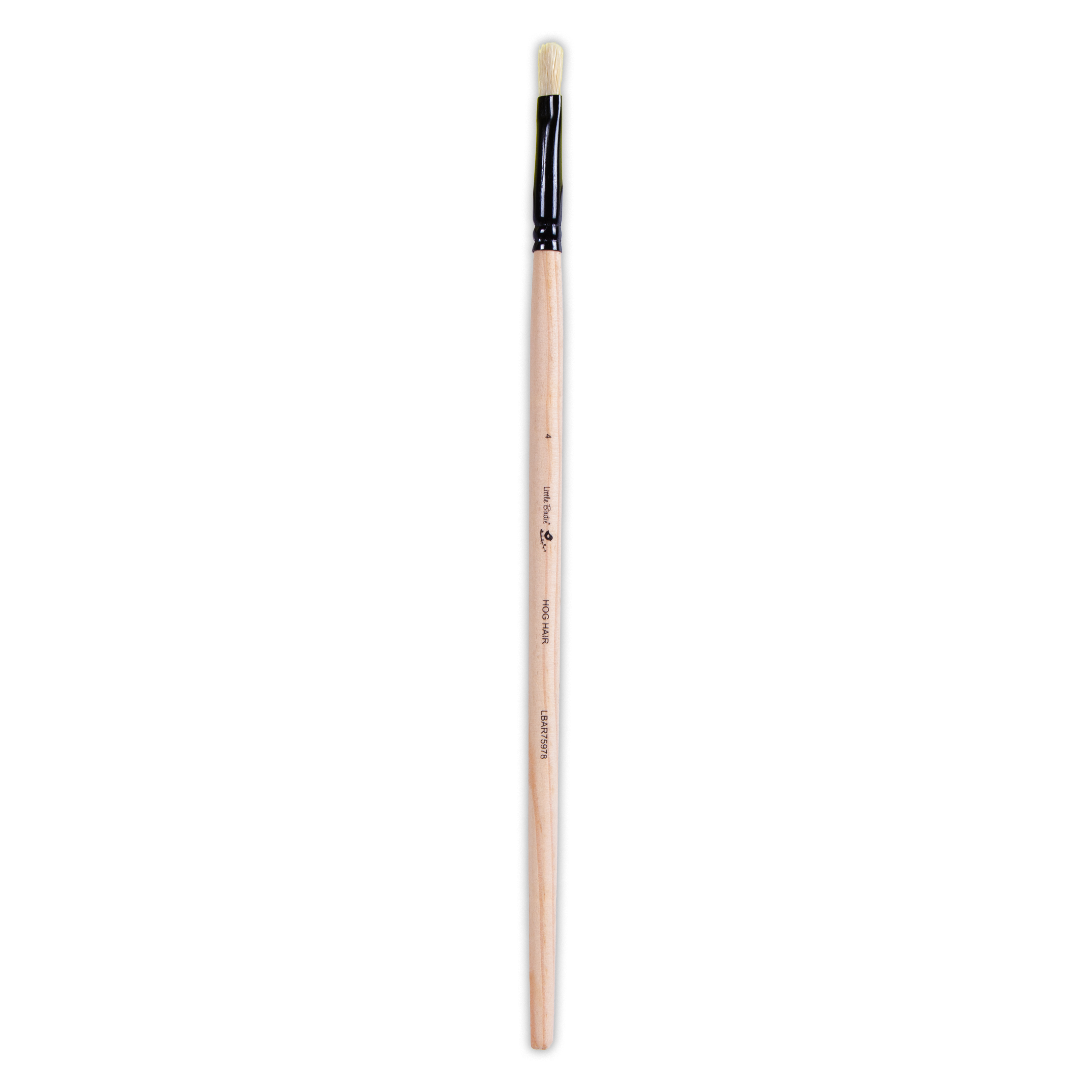 Synthetic Hog Hair Oil Filbert Brush Handle Length 200mm Size 4 1 pc